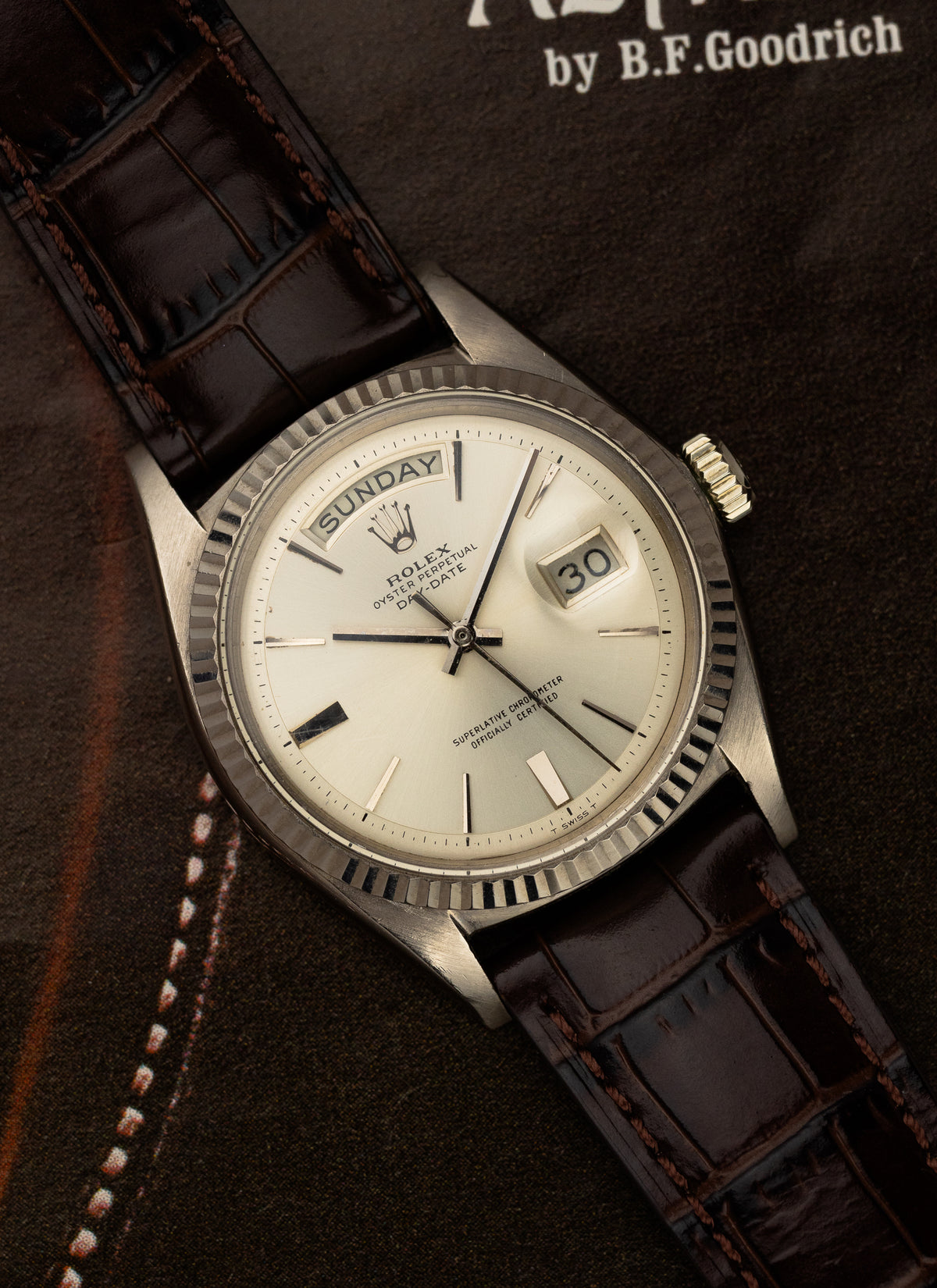 1967 18K Rolex Day-Date White Gold 1803 Serviced