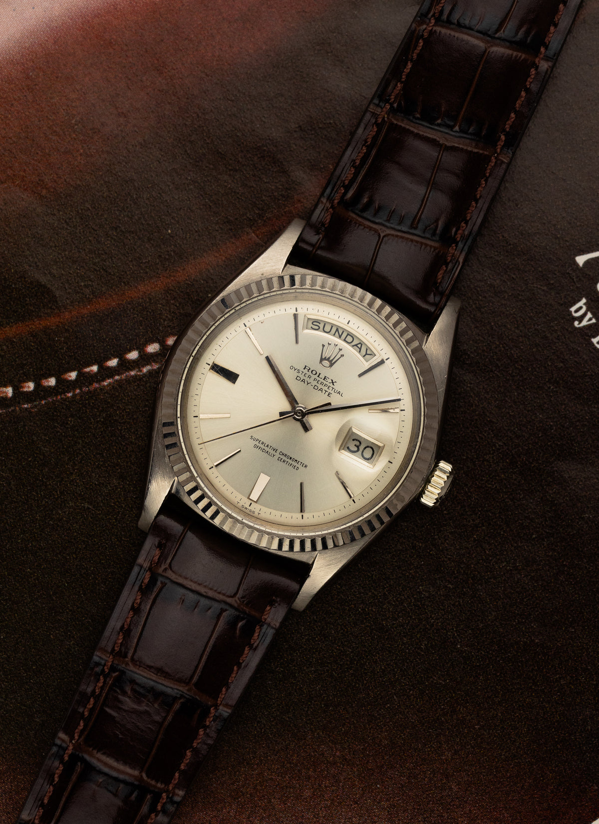1967 18K Rolex Day-Date White Gold 1803 Serviced