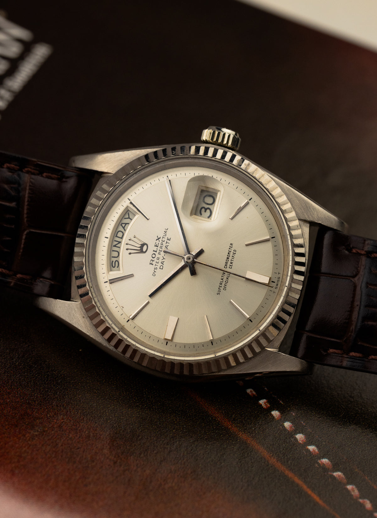 1967 18K Rolex Day-Date White Gold 1803 Serviced