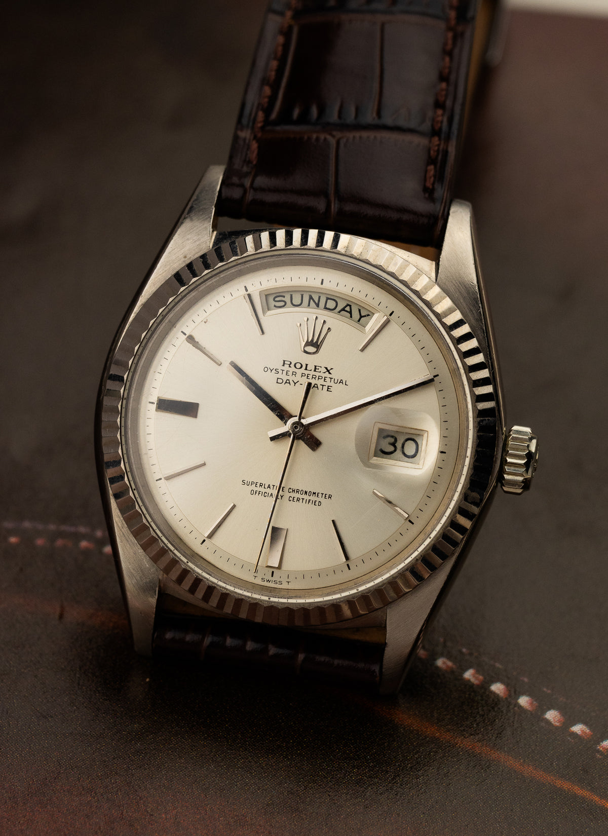 1967 18K Rolex Day-Date White Gold 1803 Serviced