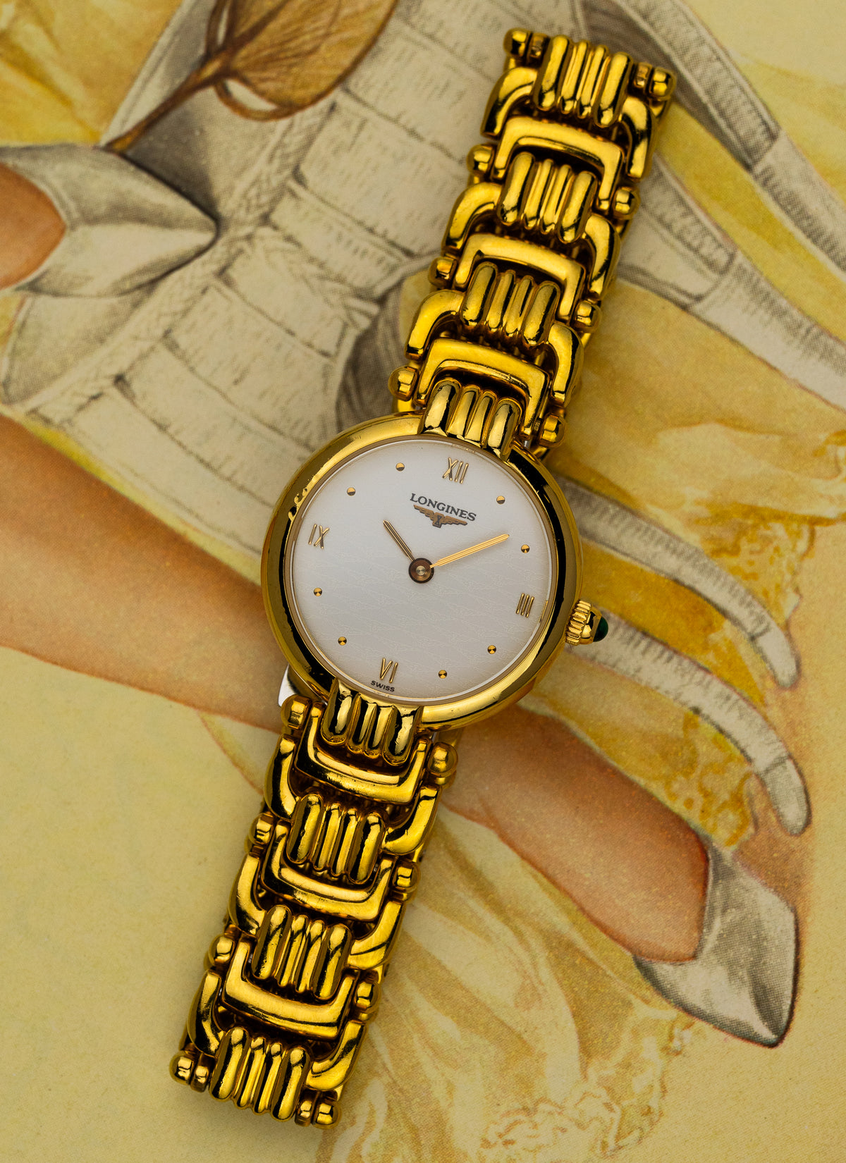 1990s Lady Longines Gold Bracelet L6.200.2 cal. L322.2