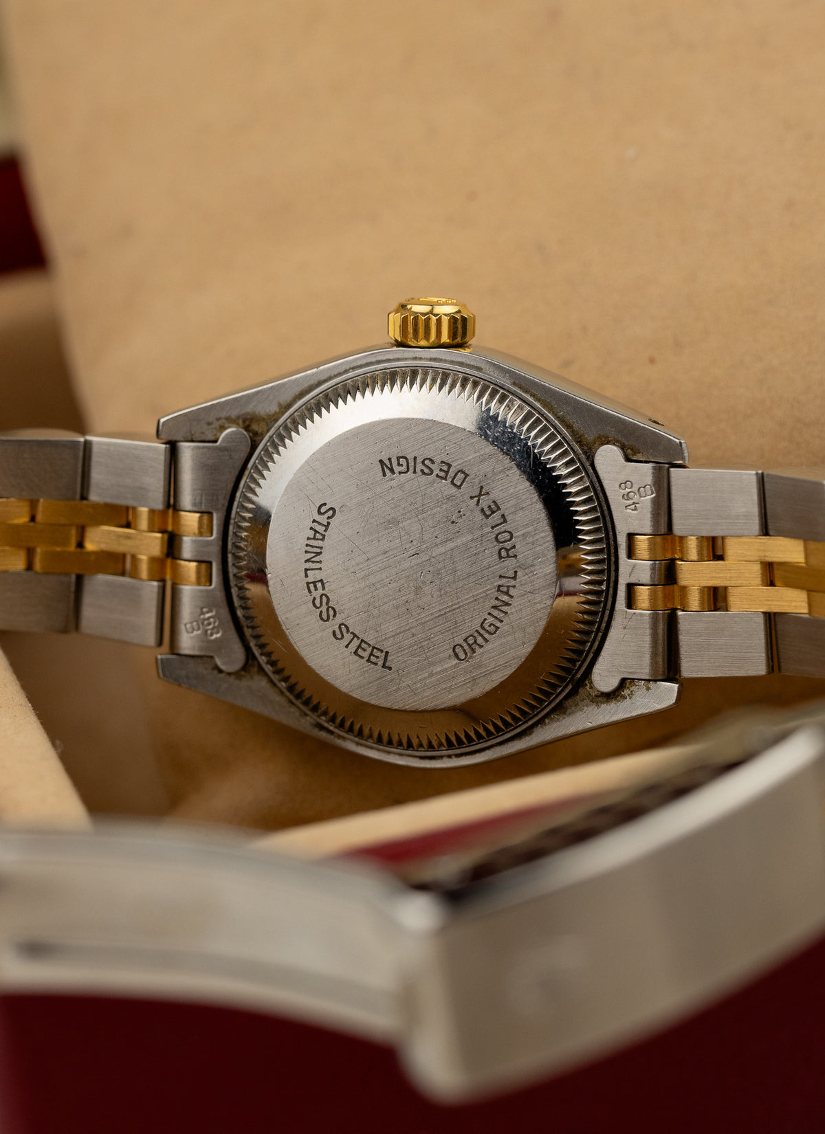 1986 Lady Rolex Datejust Bicolor Champagne Dial 69173 Serviced Full Set