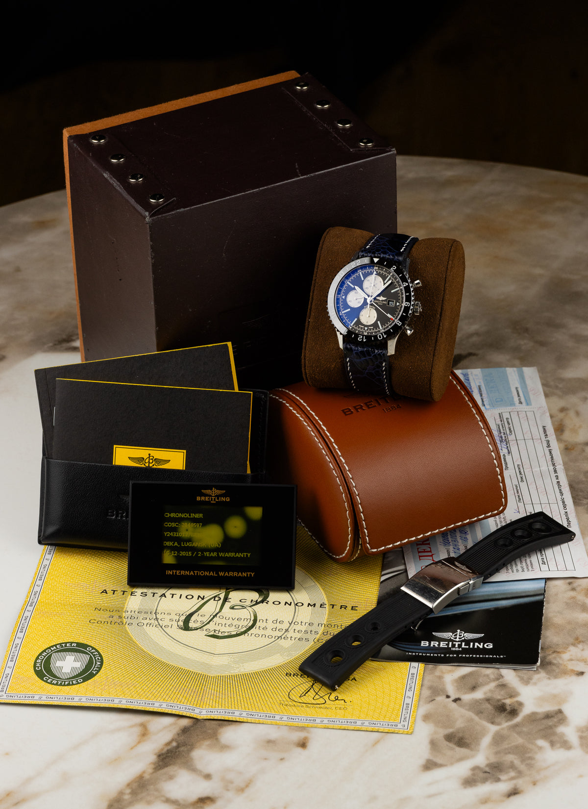 2015 Breitling Chronoliner Y2431012/BE10 Full Set
