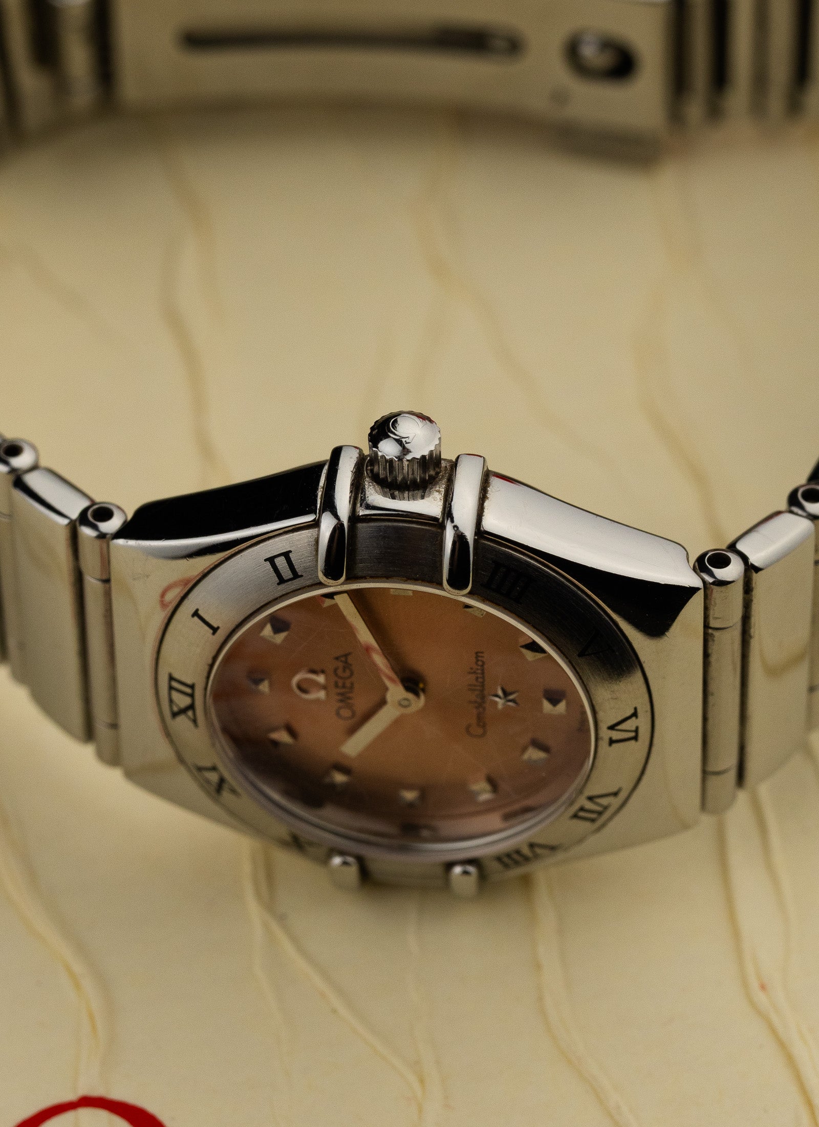 1998 Lady Omega Constellation My Choice Pink Dial 1561.61 Full Set