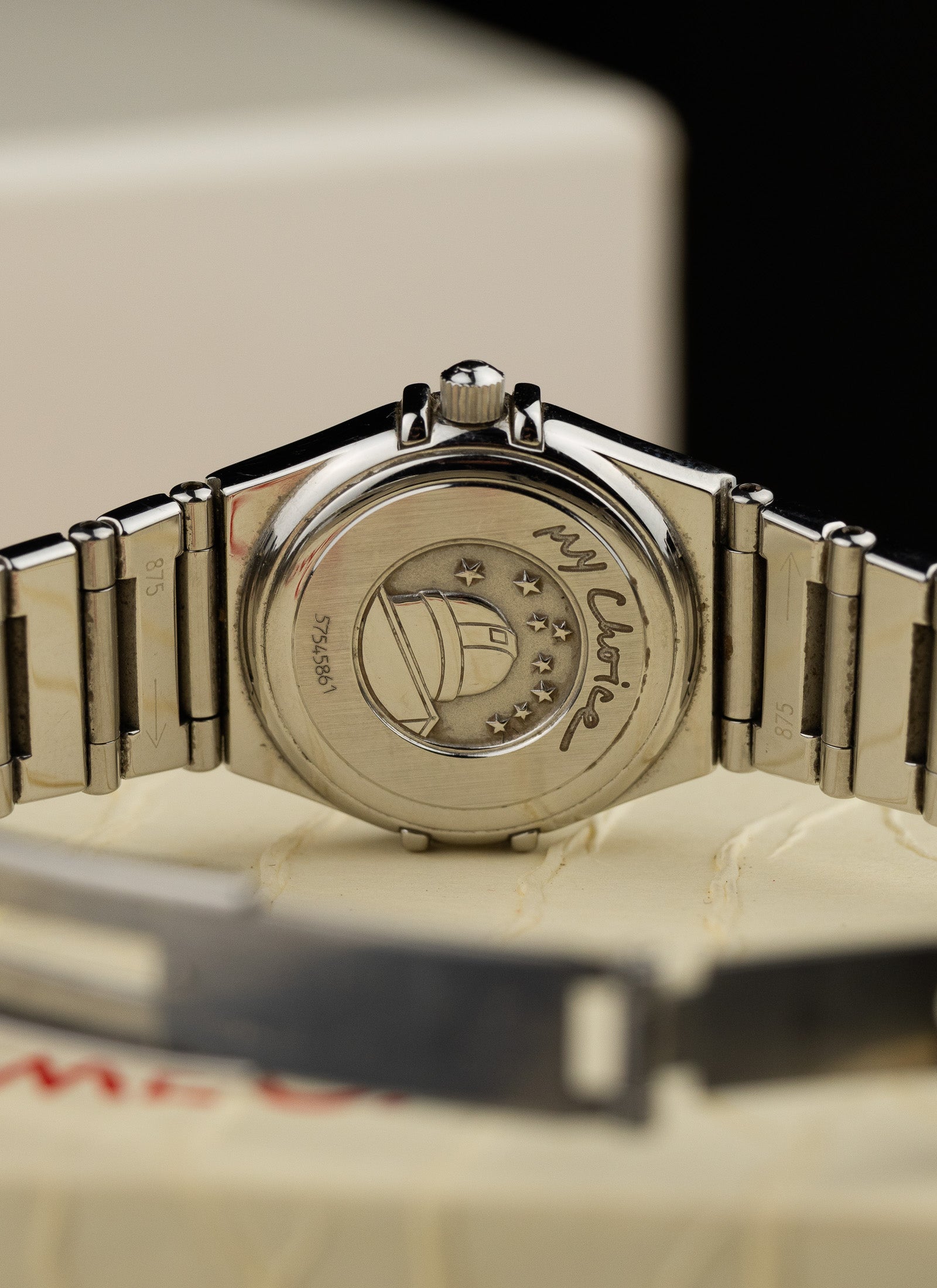 1998 Lady Omega Constellation My Choice Pink Dial 1561.61 Full Set