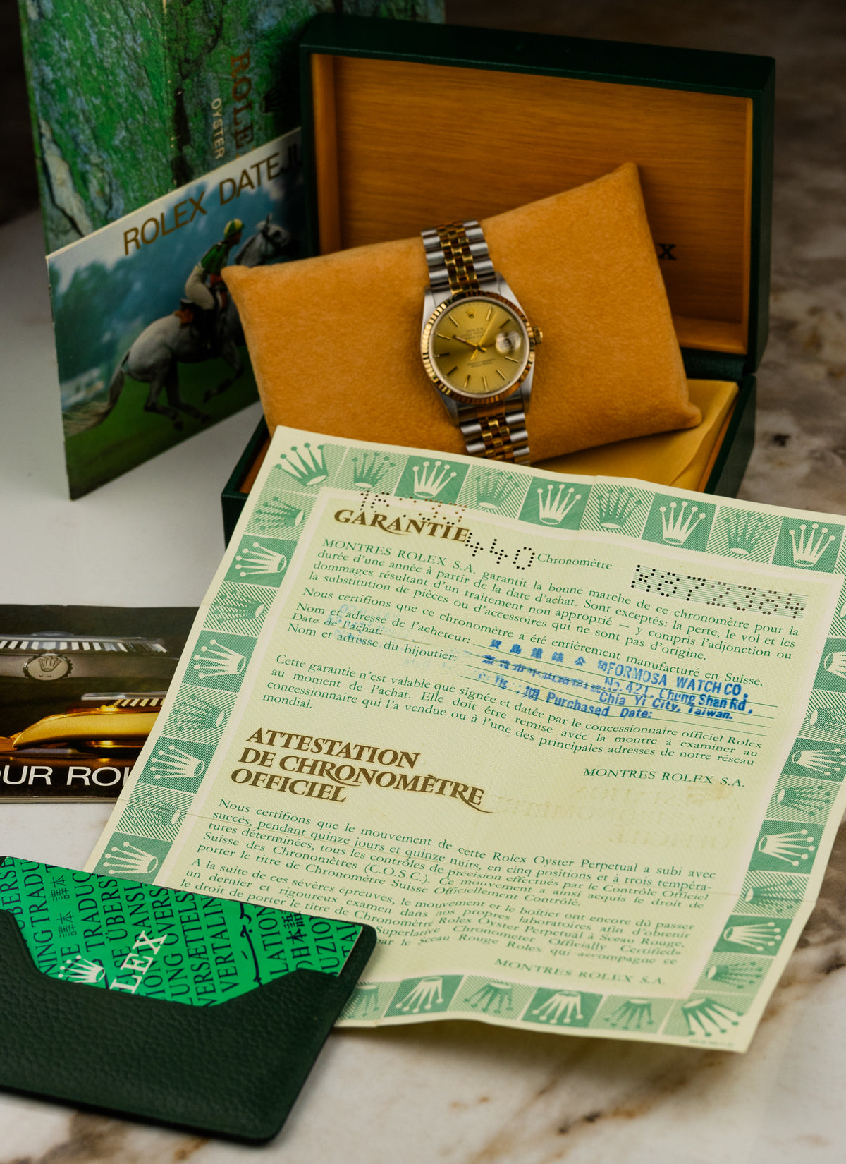 1991 Rolex Datejust Champagne Dial Bicolor 16233 Full Set