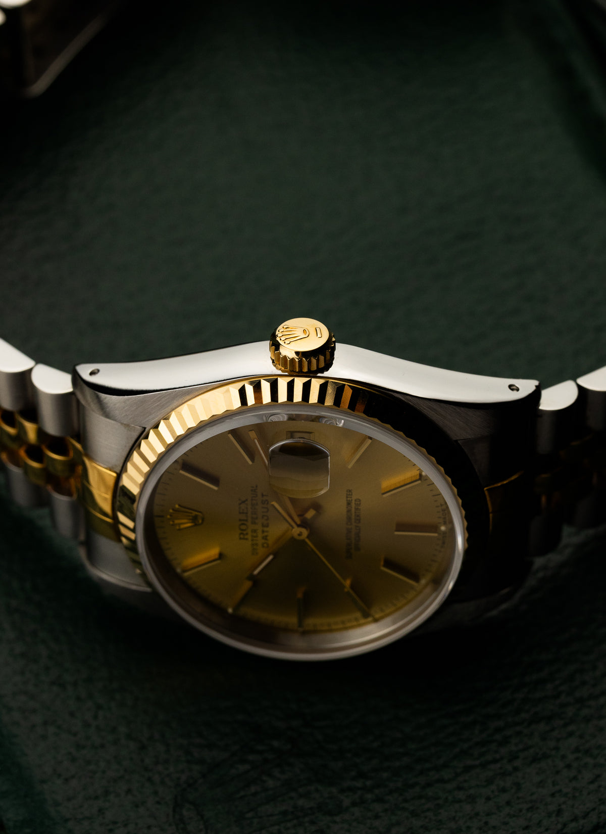 1991 Rolex Datejust Champagne Dial Bicolor 16233 Full Set