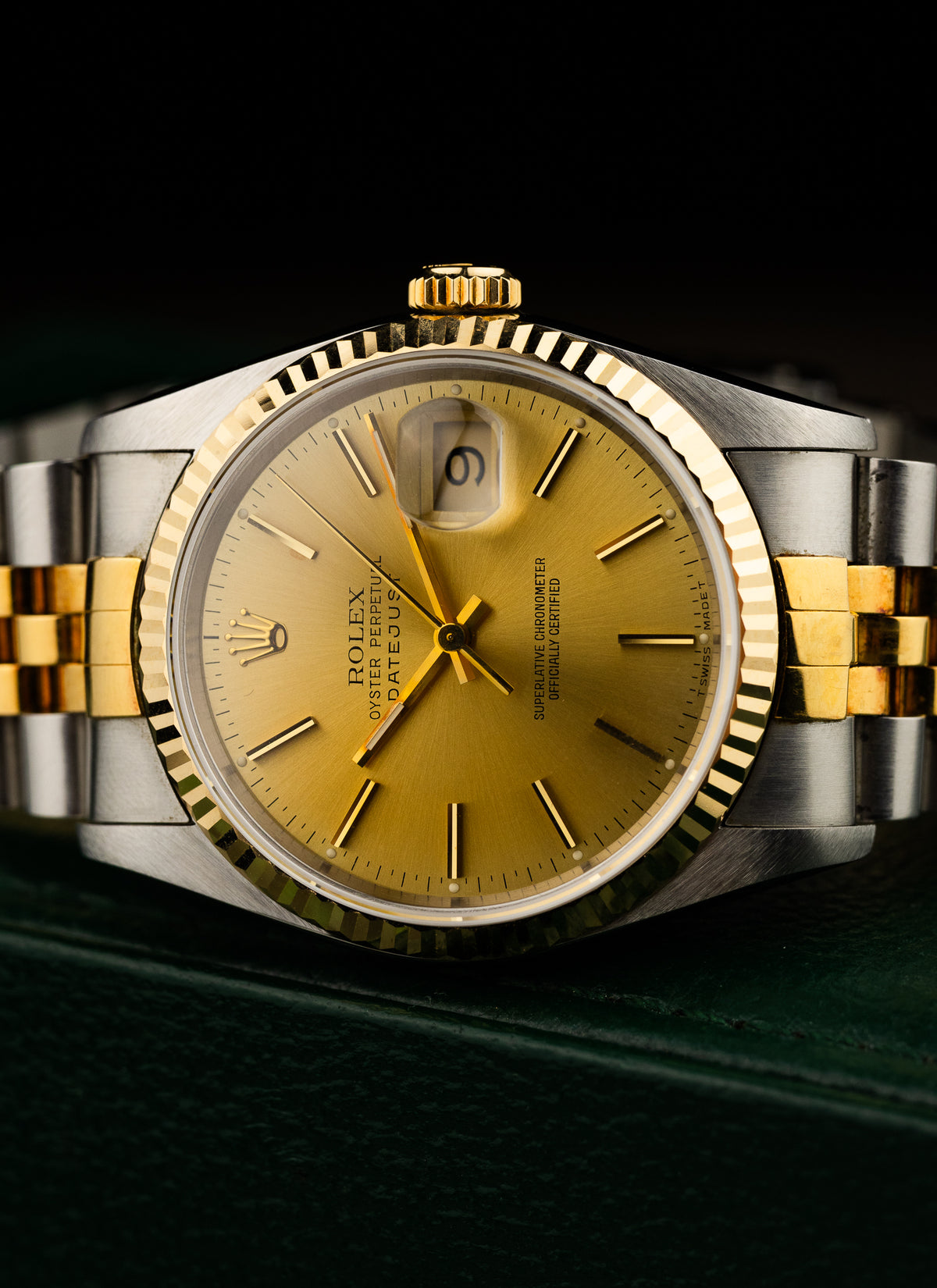 1991 Rolex Datejust Champagne Dial Bicolor 16233 Full Set