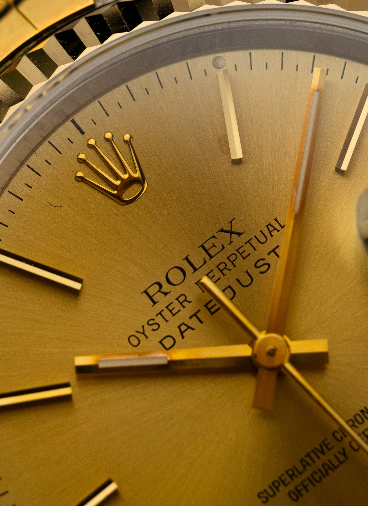 1991 Rolex Datejust Champagne Dial Bicolor 16233 Full Set