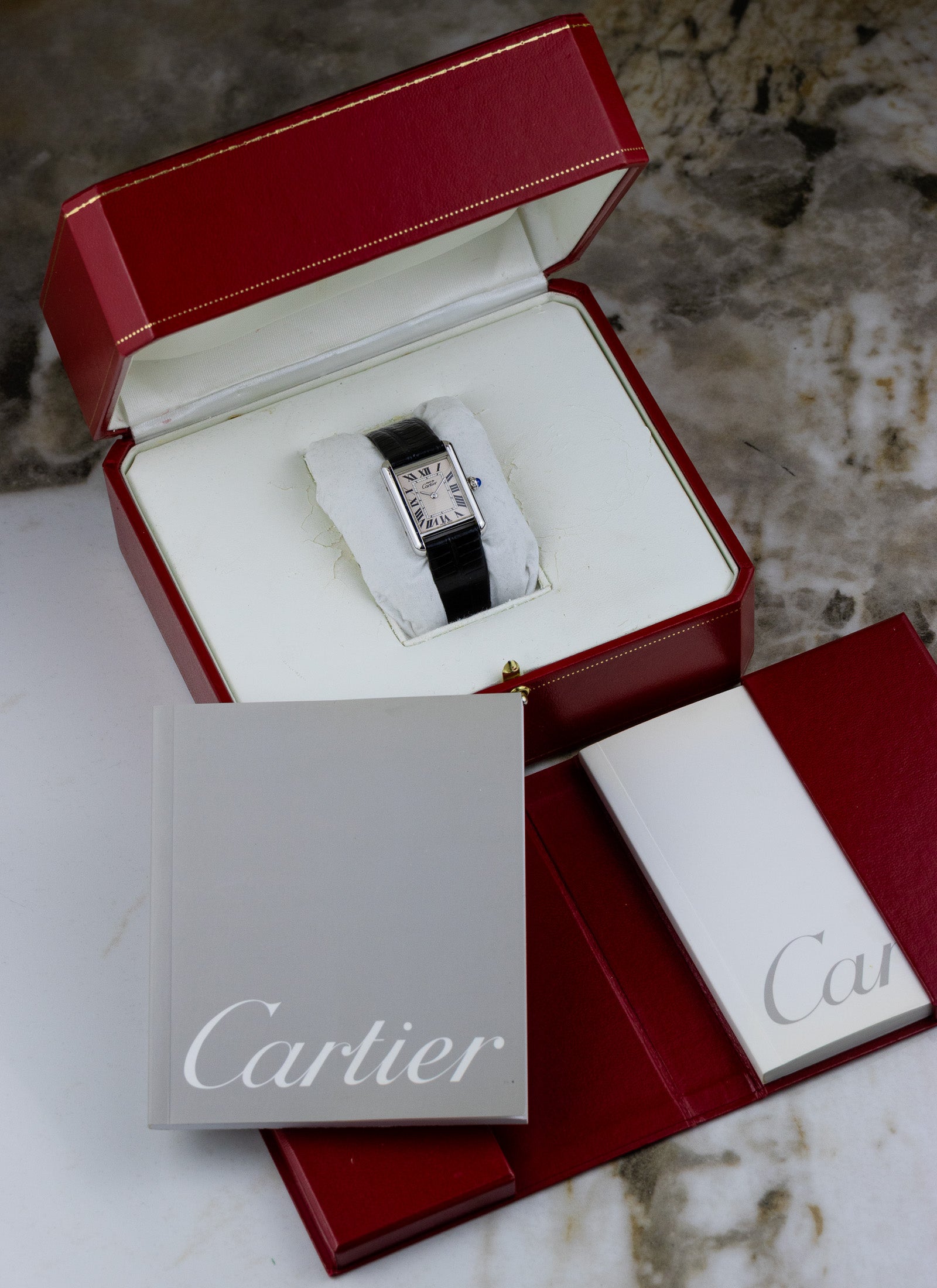 2000 Lady Cartier Must Tank Silver 2416 Full Set