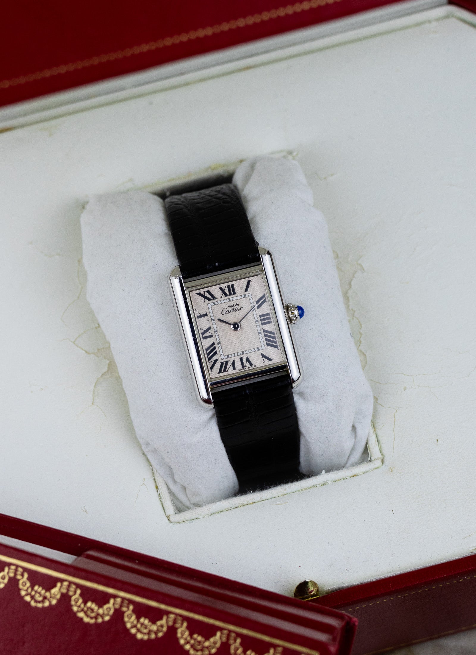 2000 Lady Cartier Must Tank Silver 2416 Full Set