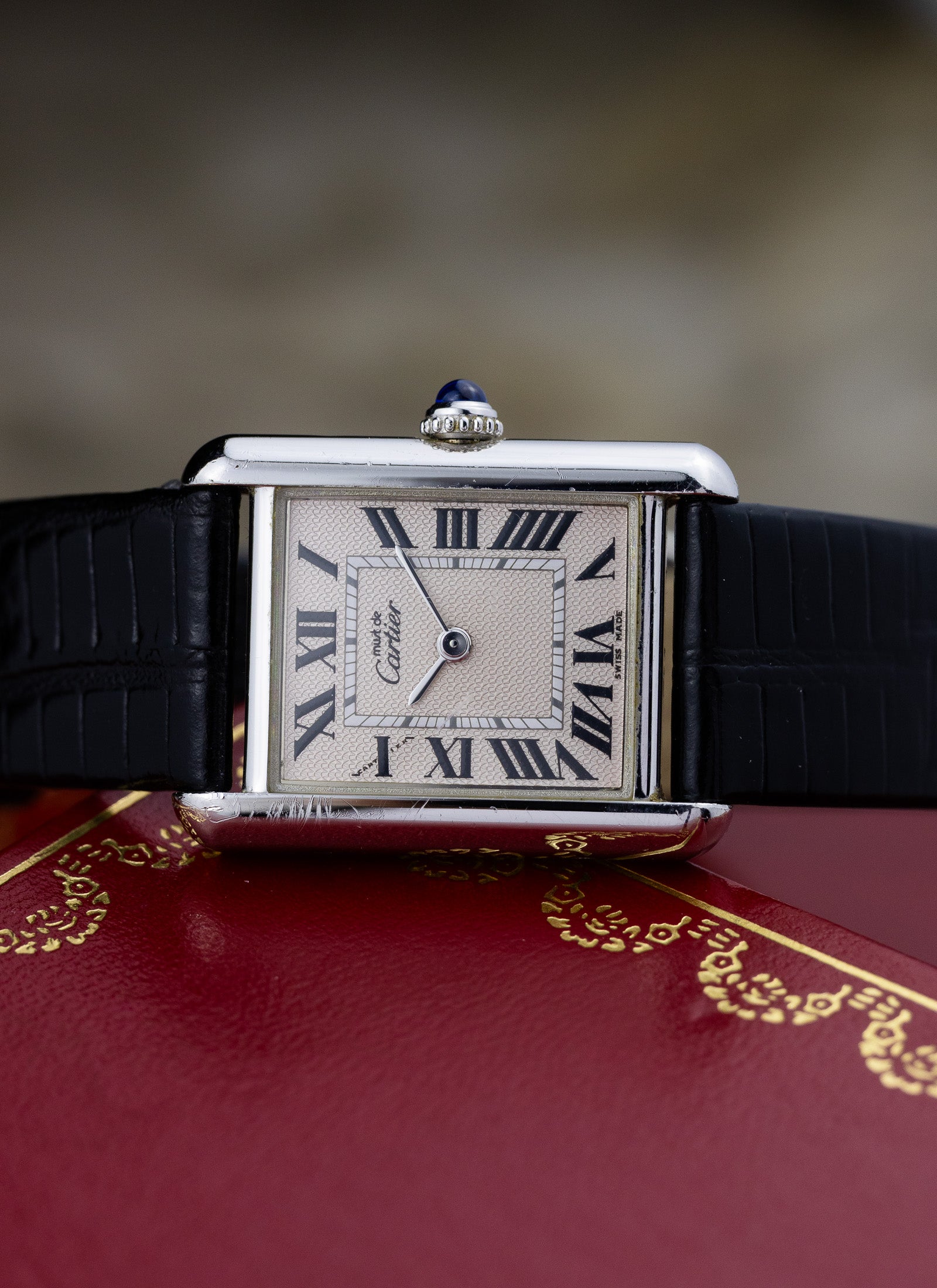 2000 Lady Cartier Must Tank Silver 2416 Full Set