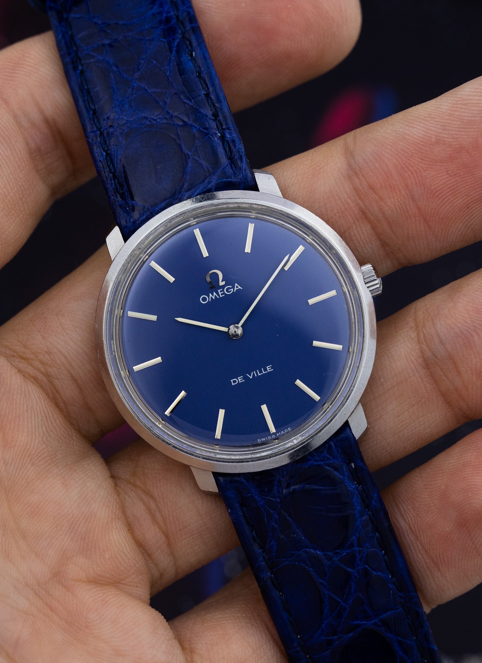 1973 Omega De Ville Navy Dial 115.0001 cal. 625 Serviced