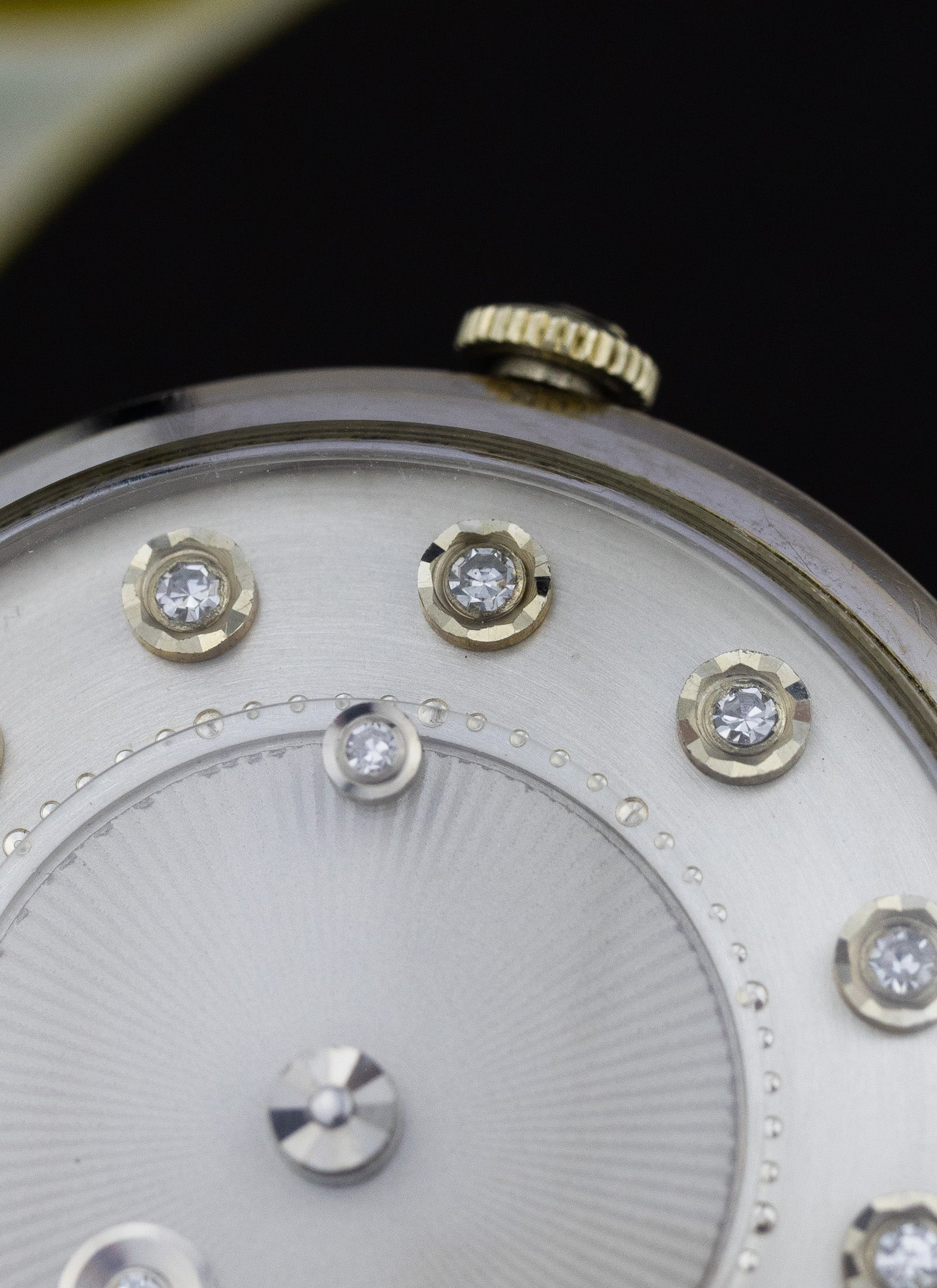1960s 14K Jaeger LeCoultre Mystery Diamonds Dial cal. K480/CW Serviced