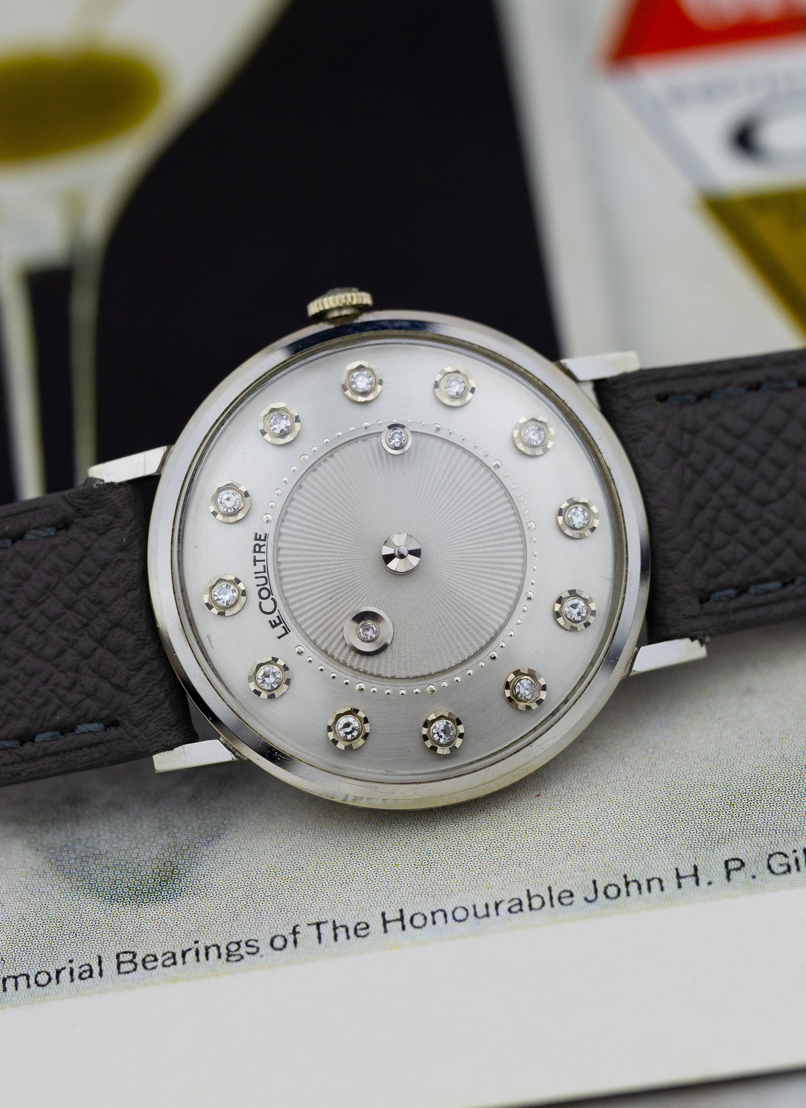 1960s 14K Jaeger LeCoultre Mystery Diamonds Dial cal. K480/CW Serviced