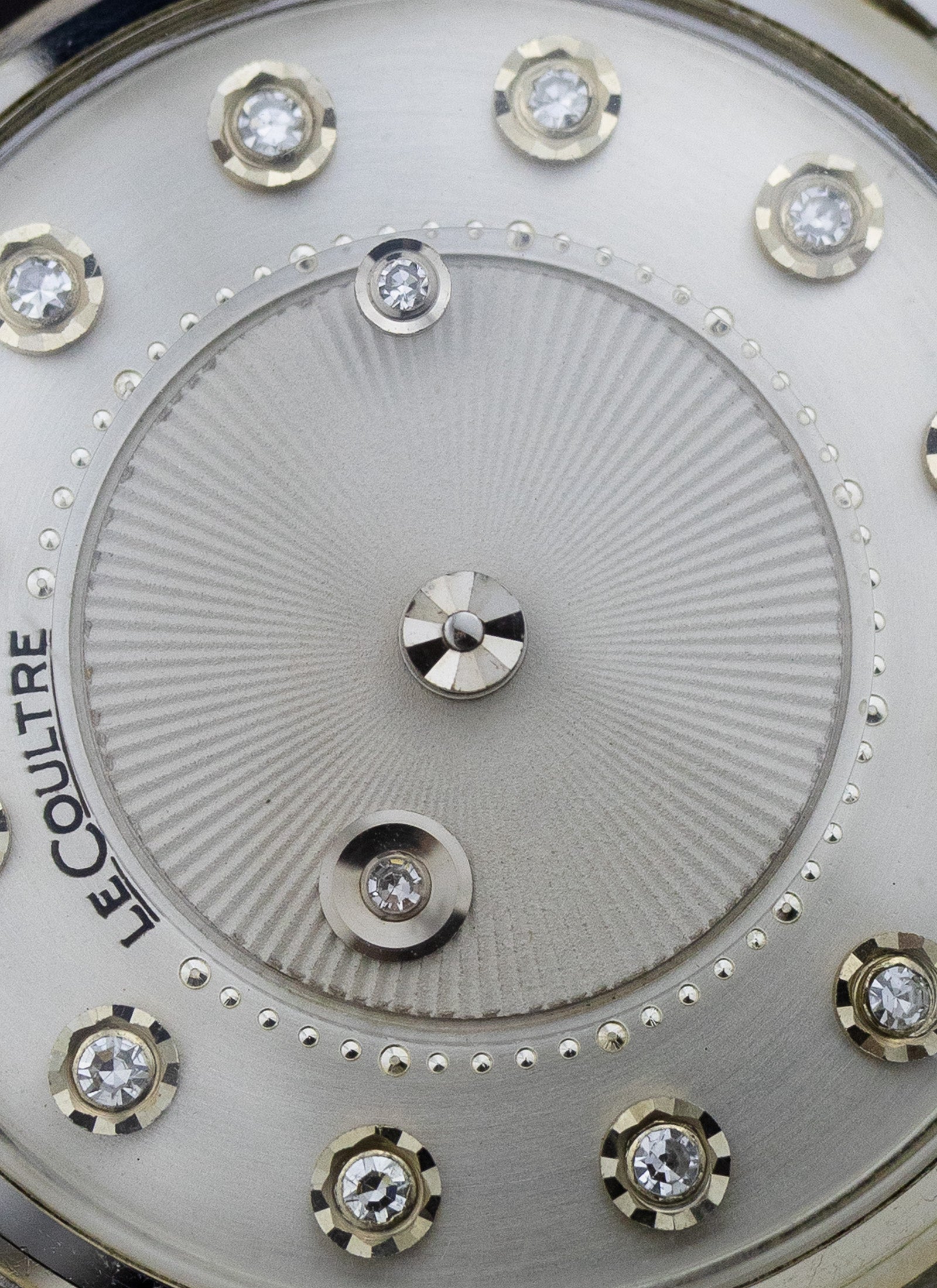 1960s 14K Jaeger LeCoultre Mystery Diamonds Dial cal. K480/CW Serviced
