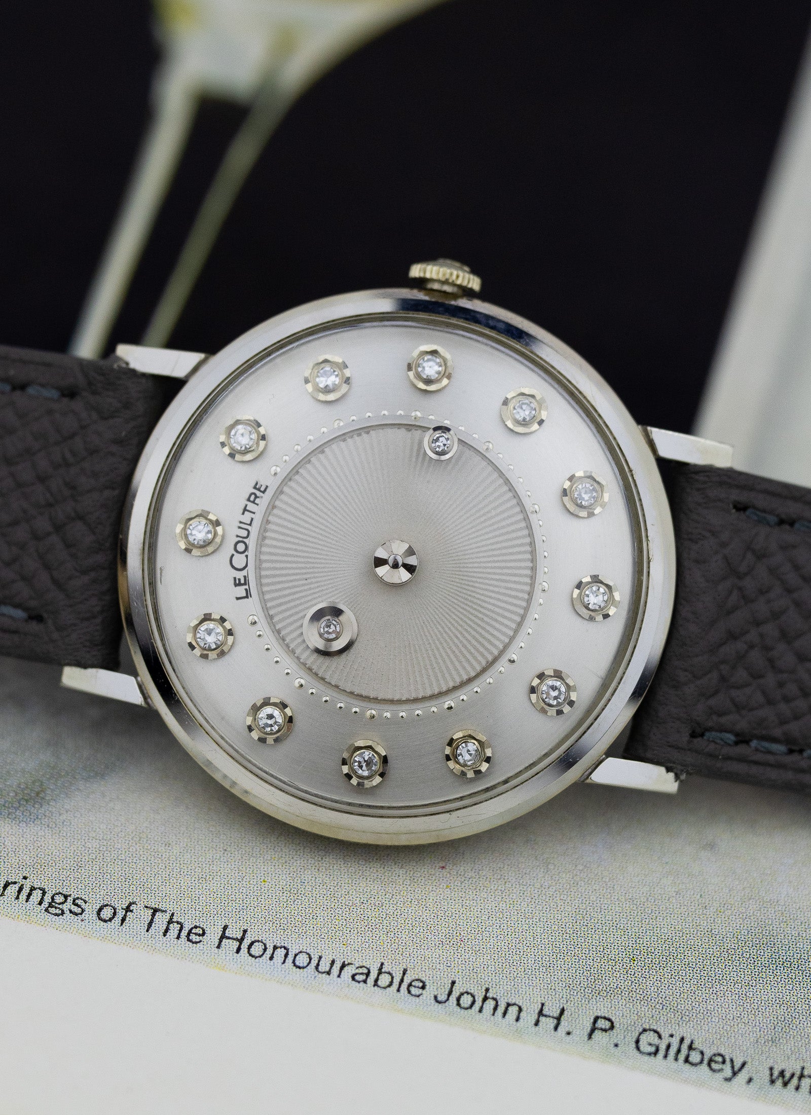 1960s 14K Jaeger LeCoultre Mystery Diamonds Dial cal. K480/CW Serviced