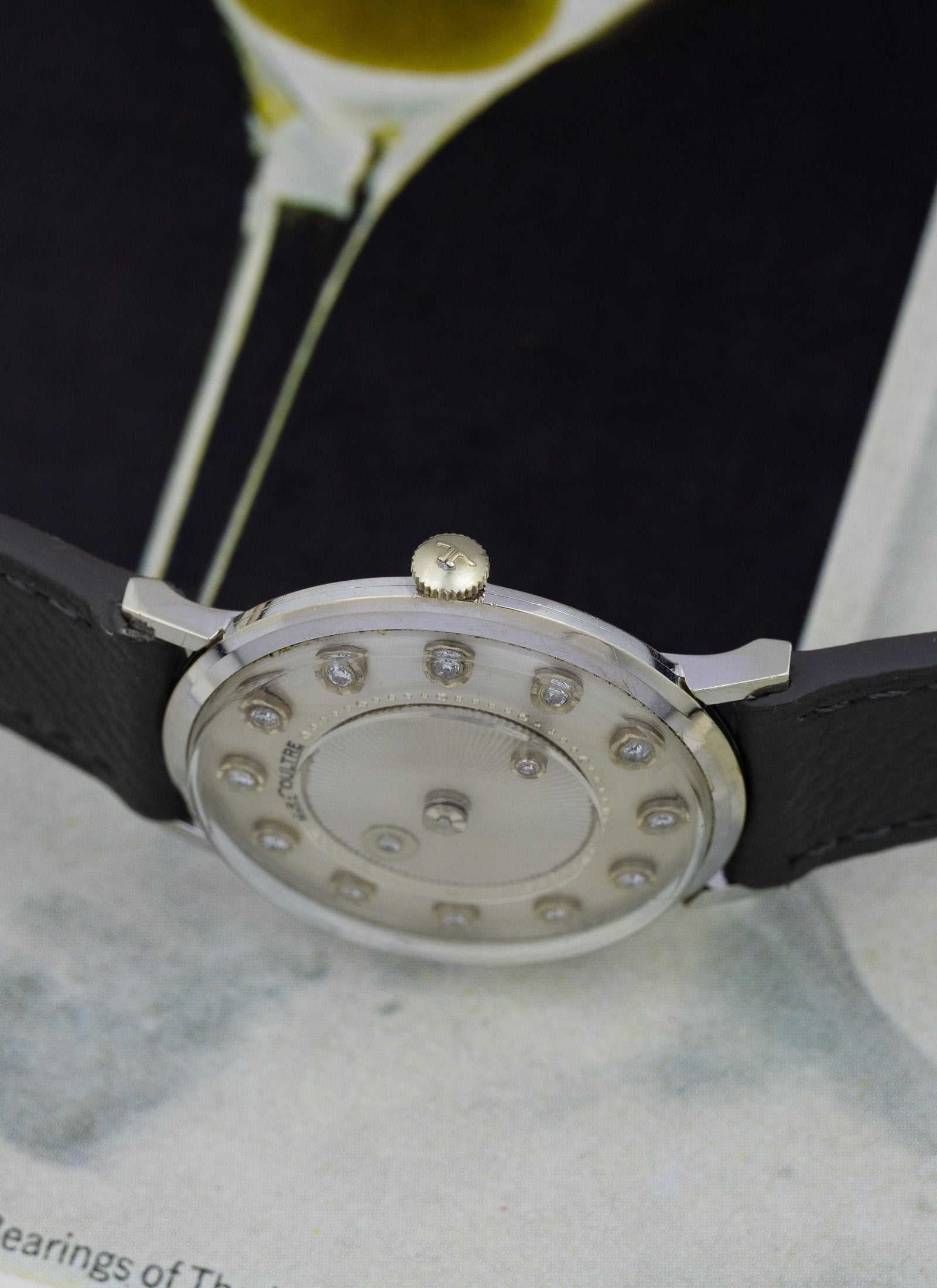 1960s 14K Jaeger LeCoultre Mystery Diamonds Dial cal. K480/CW Serviced