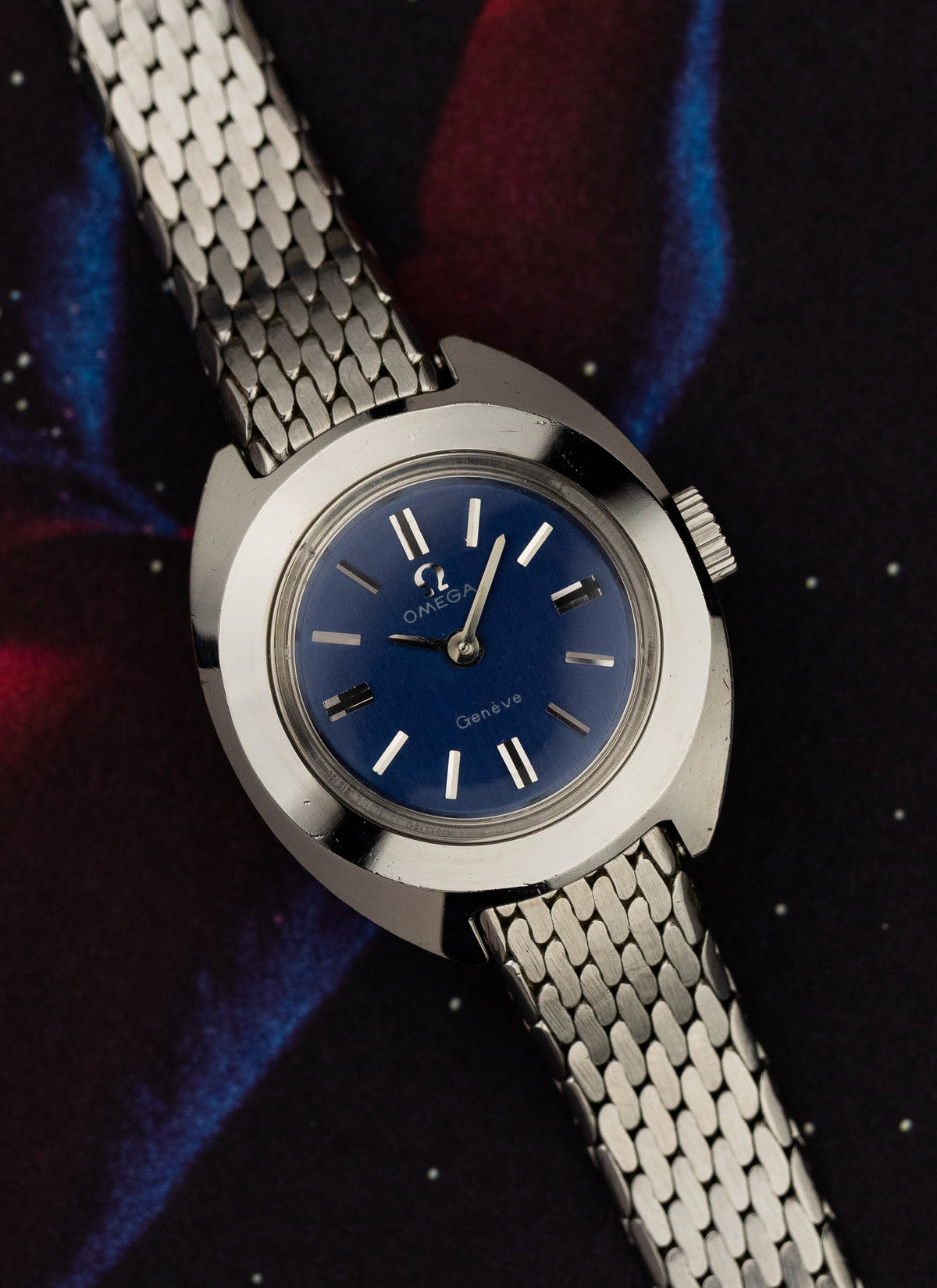 1969 Lady Omega Geneve Japan Only Blue Dial 515.721 cal. 485 Serviced