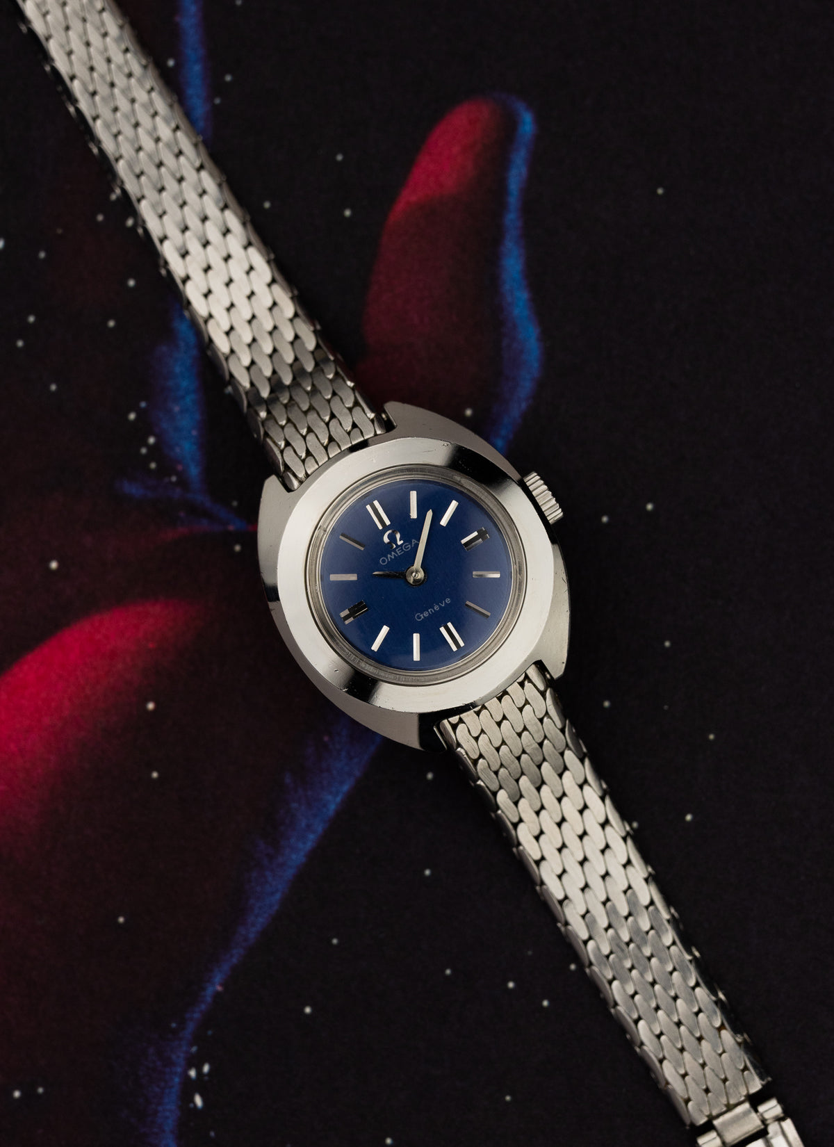 1969 Lady Omega Geneve Japan Only Blue Dial 515.721 cal. 485 Serviced