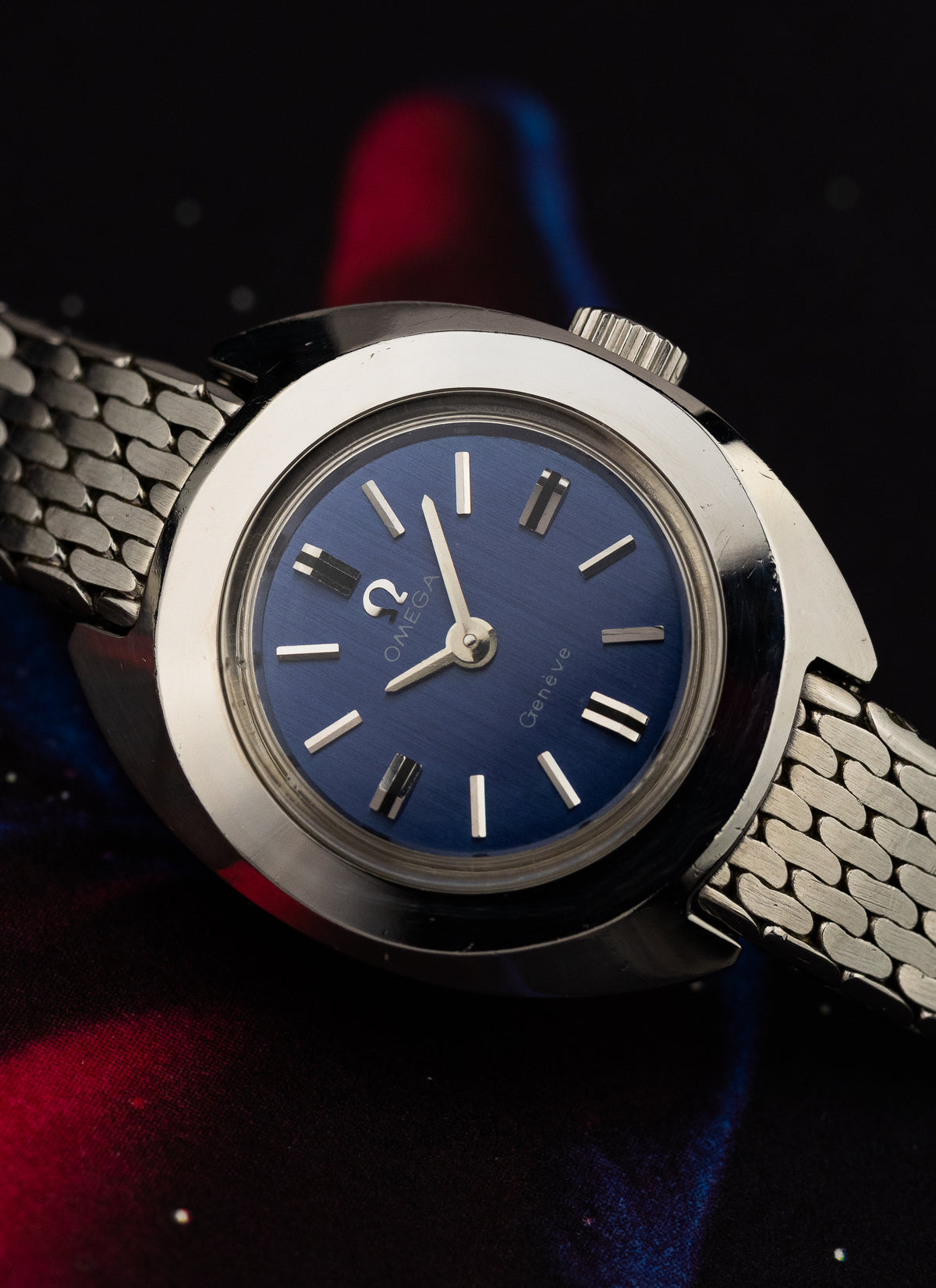 1969 Lady Omega Geneve Japan Only Blue Dial 515.721 cal. 485 Serviced