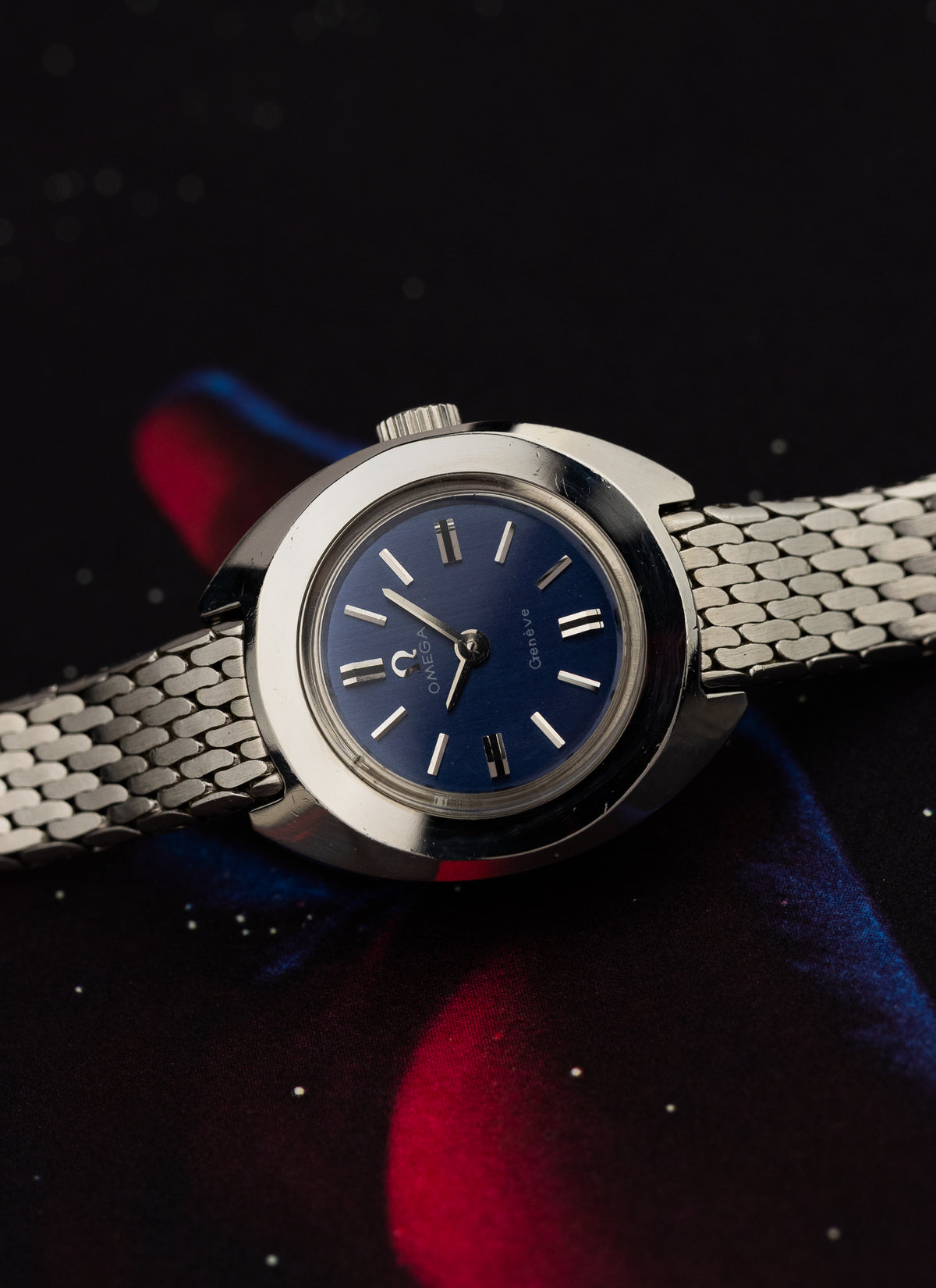 1969 Lady Omega Geneve Japan Only Blue Dial 515.721 cal. 485 Serviced