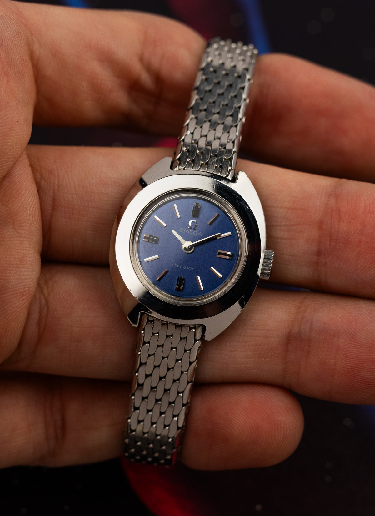 1969 Lady Omega Geneve Japan Only Blue Dial 515.721 cal. 485 Serviced