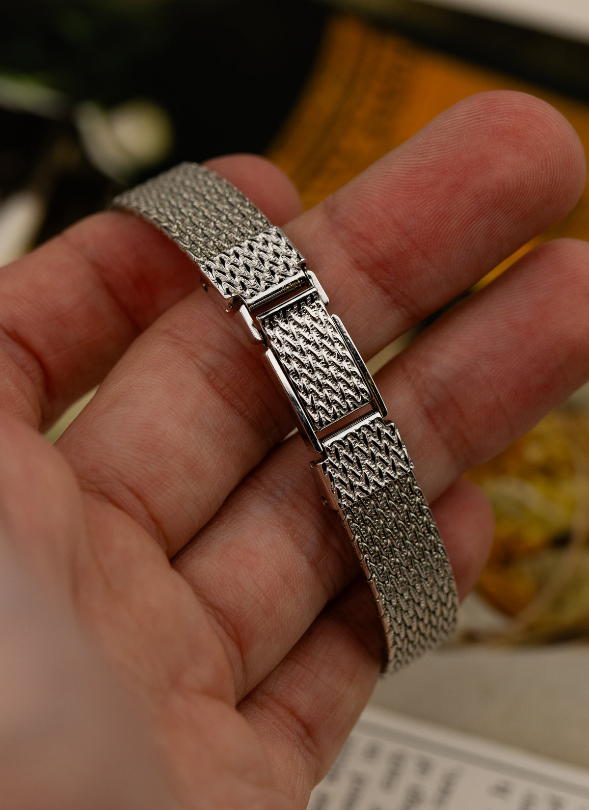 1980s Lady Rado Silver Bracelet Diamonds 204.3640.2