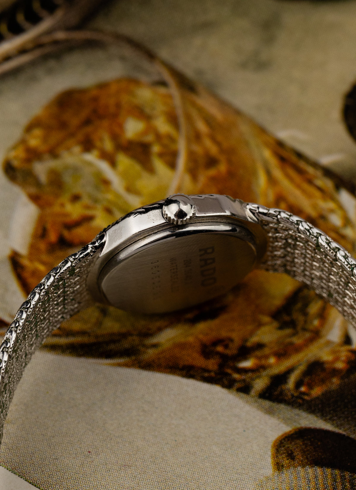 1980s Lady Rado Silver Bracelet Diamonds 204.3640.2