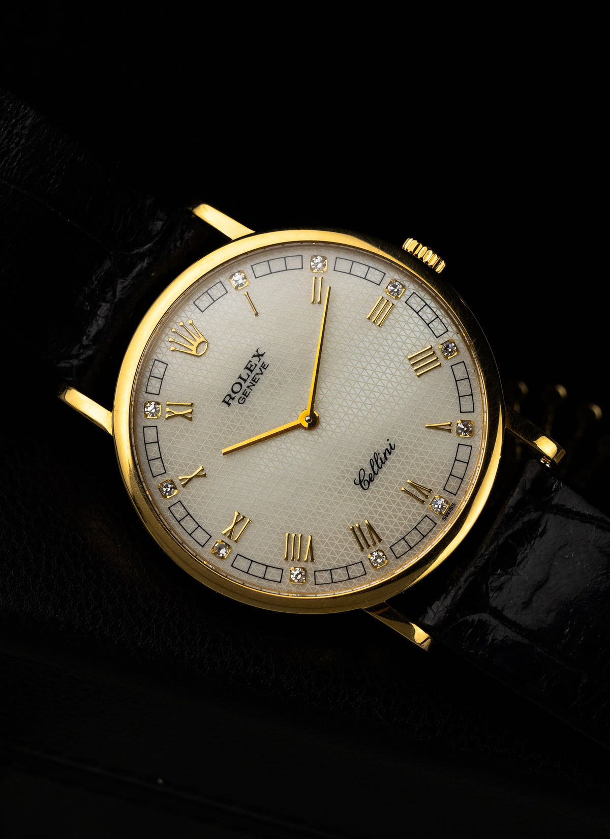 1998 18K Rolex Cellini MOP Diamonds Dial 5112/8 Full Set