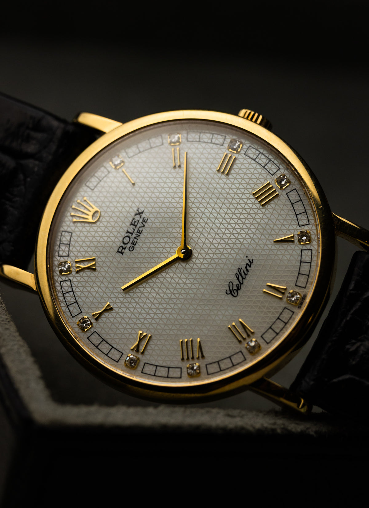 1998 18K Rolex Cellini MOP Diamonds Dial 5112/8 Full Set