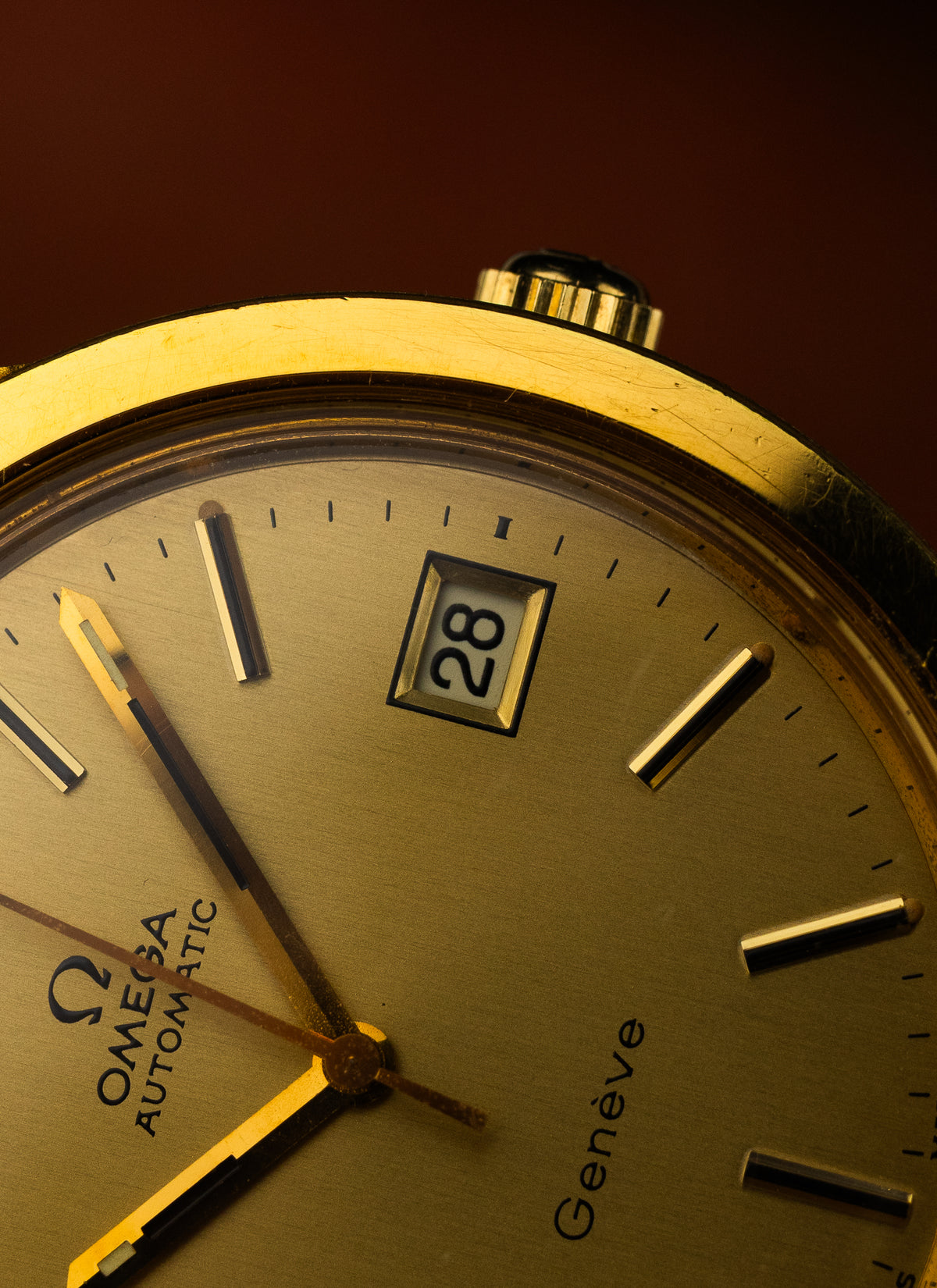 1974 Omega Geneve Gold Plated 166.0168 cal. 1012 Serviced Box