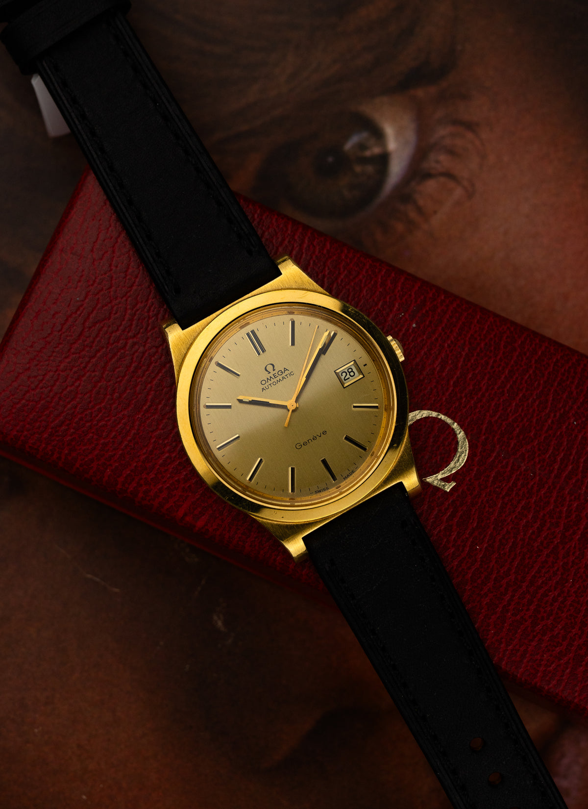 1974 Omega Geneve Gold Plated 166.0168 cal. 1012 Serviced Box