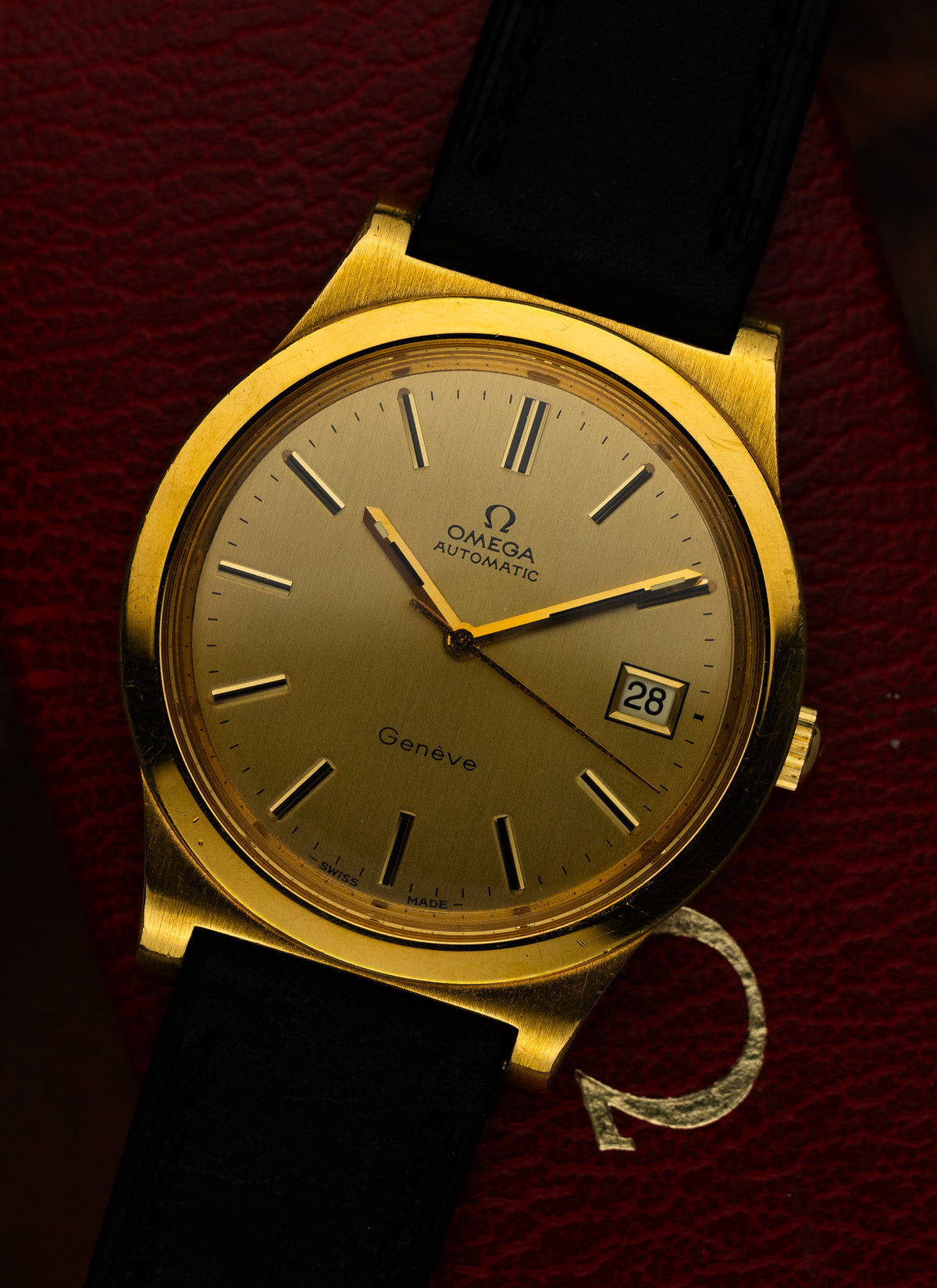 1974 Omega Geneve Gold Plated 166.0168 cal. 1012 Serviced Box