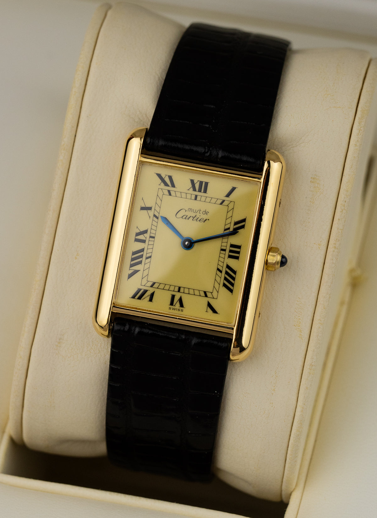 1990s Cartier Must Tank Ivory 6 81006 Box
