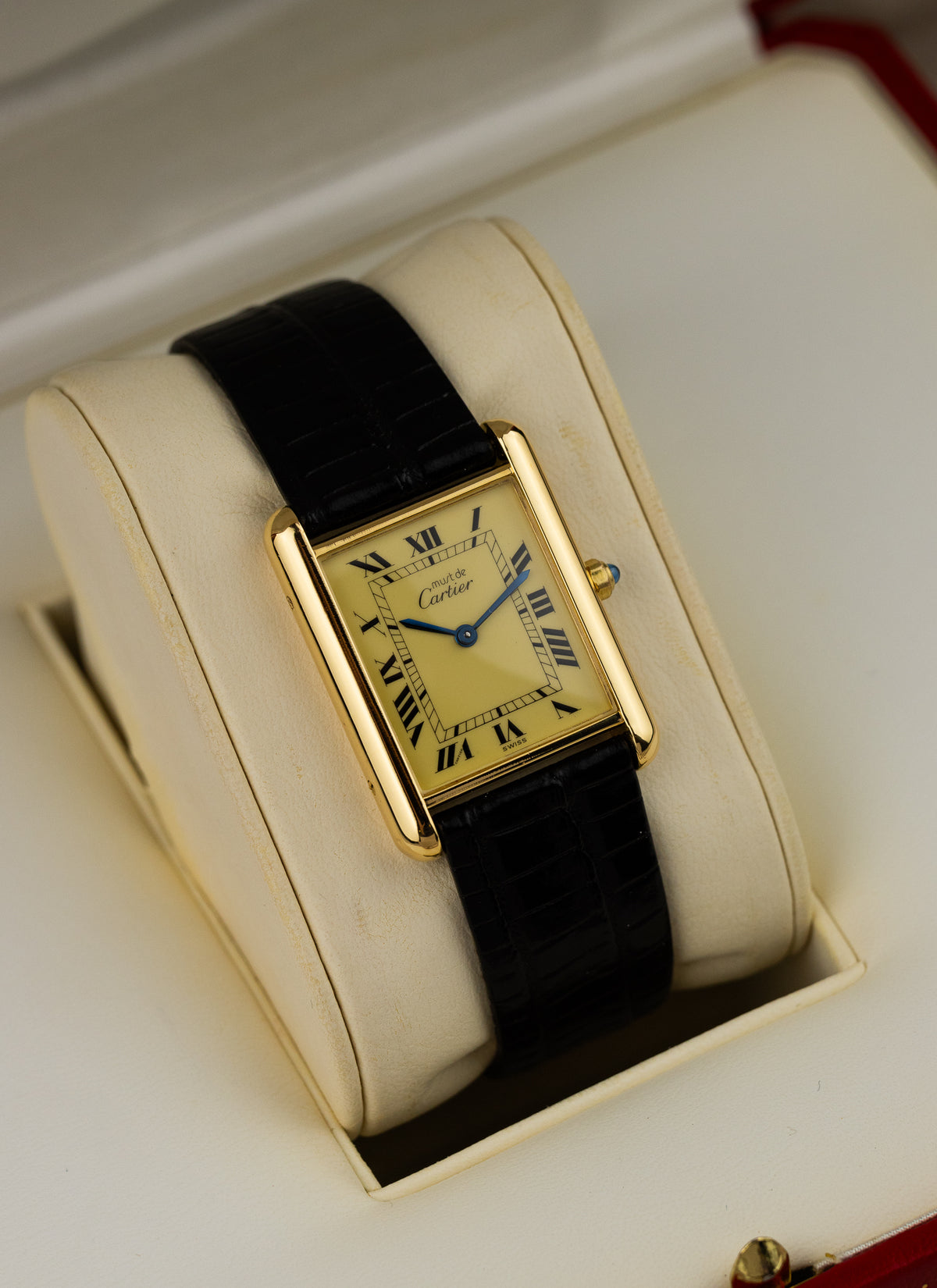 1990s Cartier Must Tank Ivory 6 81006 Box