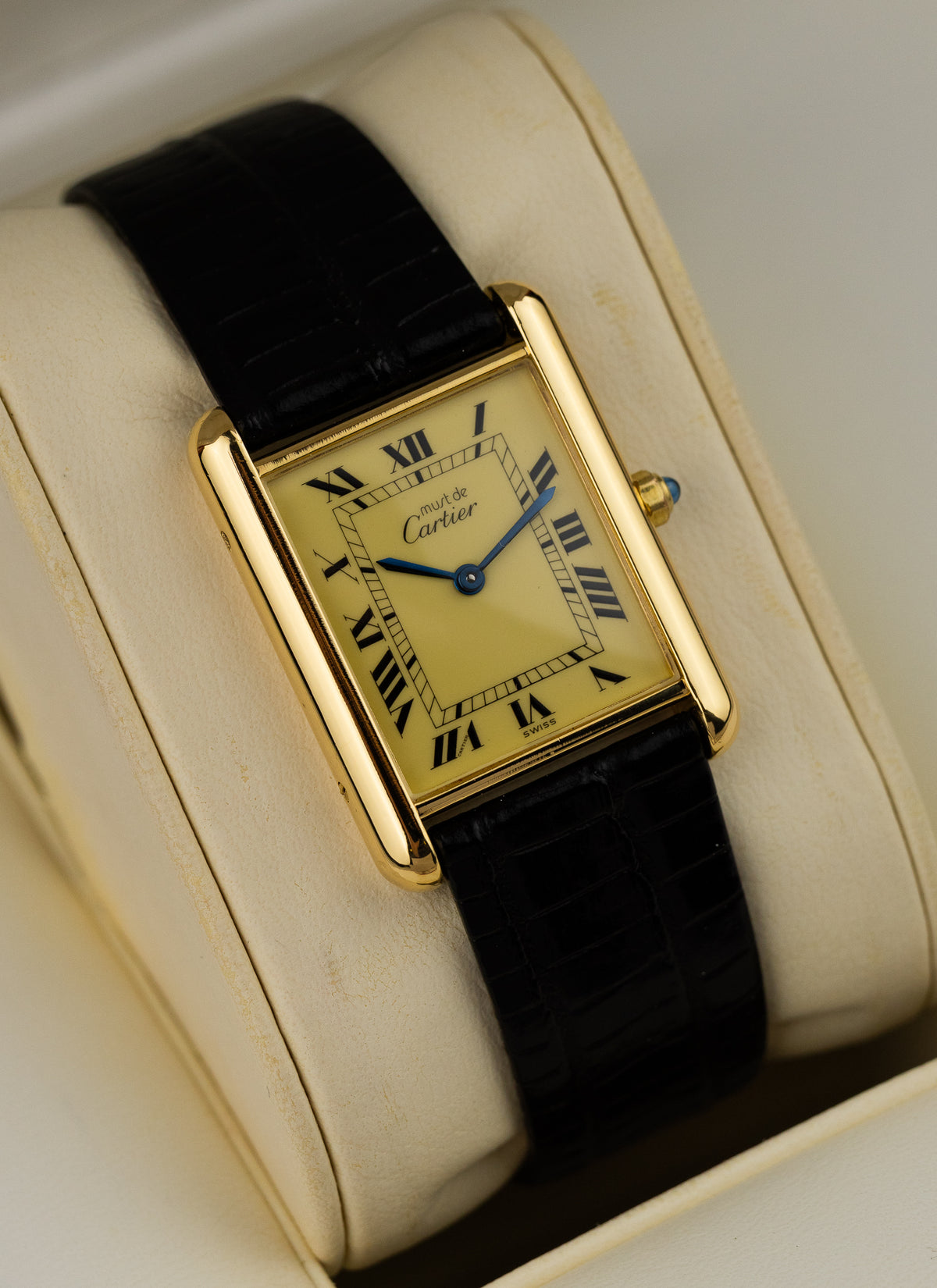 1990s Cartier Must Tank Ivory 6 81006 Box