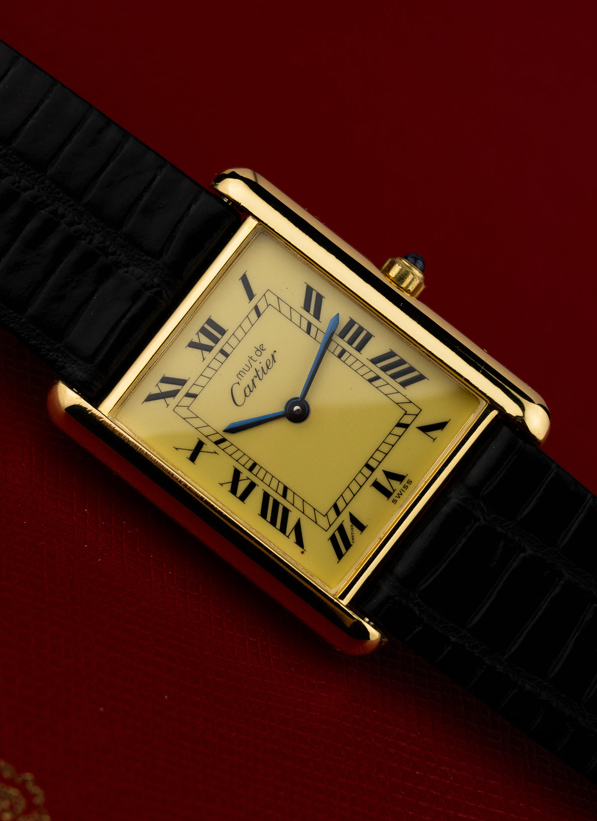 1990s Cartier Must Tank Ivory 6 81006 Box