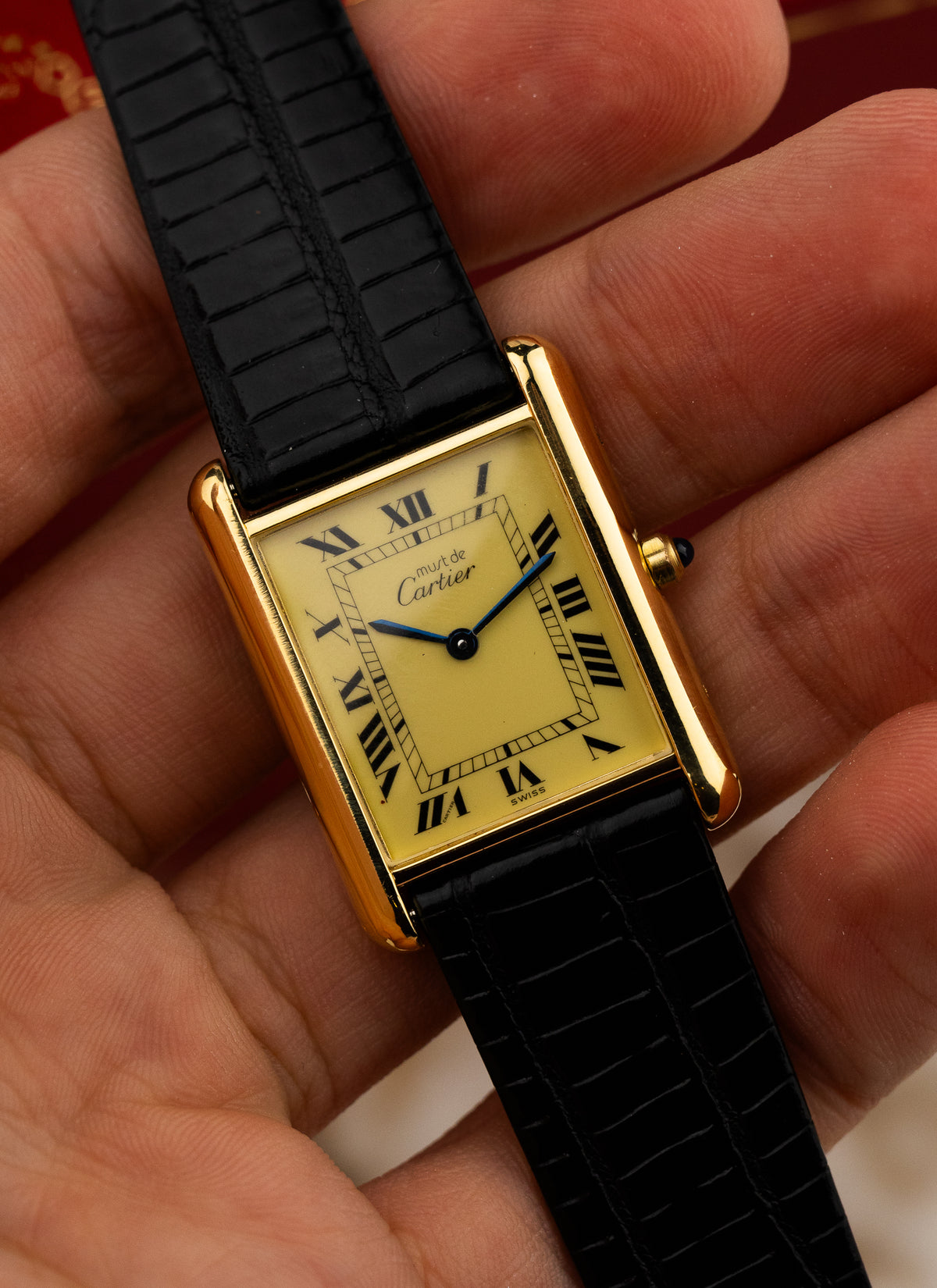 1990s Cartier Must Tank Ivory 6 81006 Box