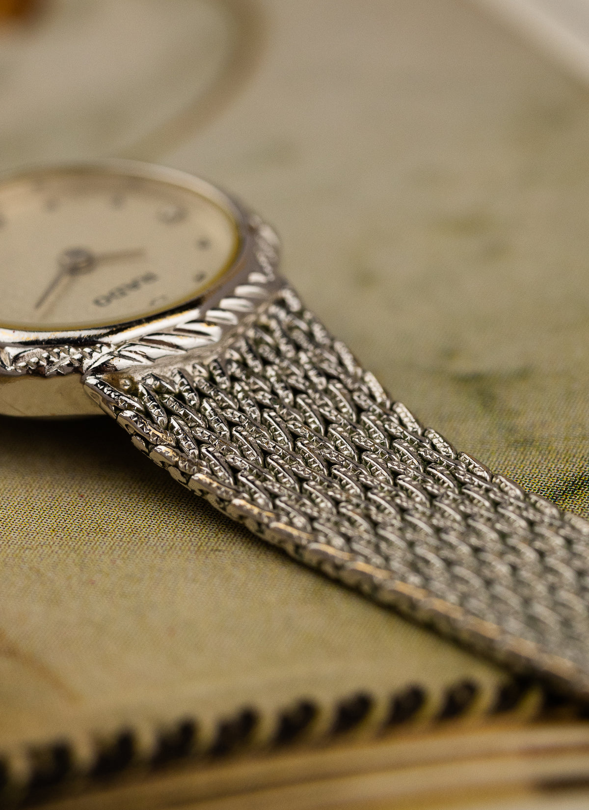 1980s Lady Rado Silver Bracelet Diamonds 204.3640.2
