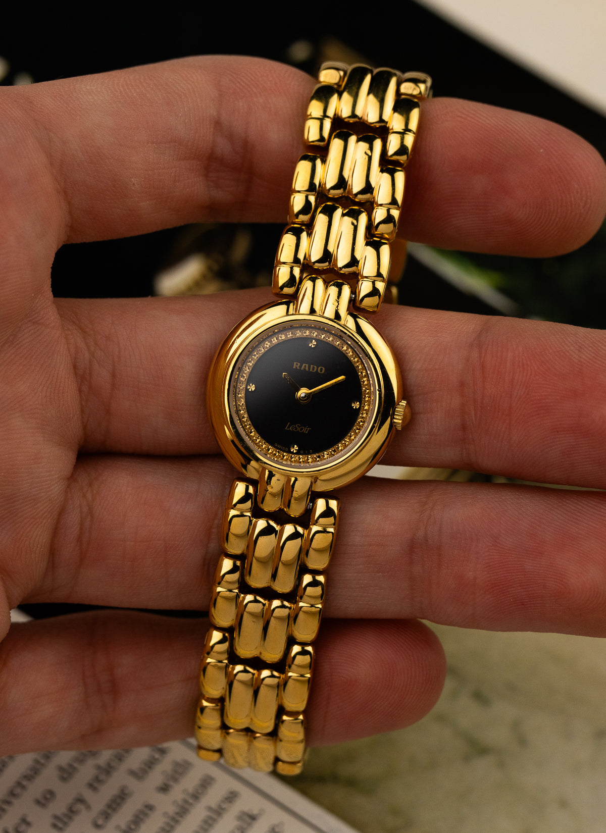 1990s Lady Rado LeSoir Gold Bracelet 204.3633.2