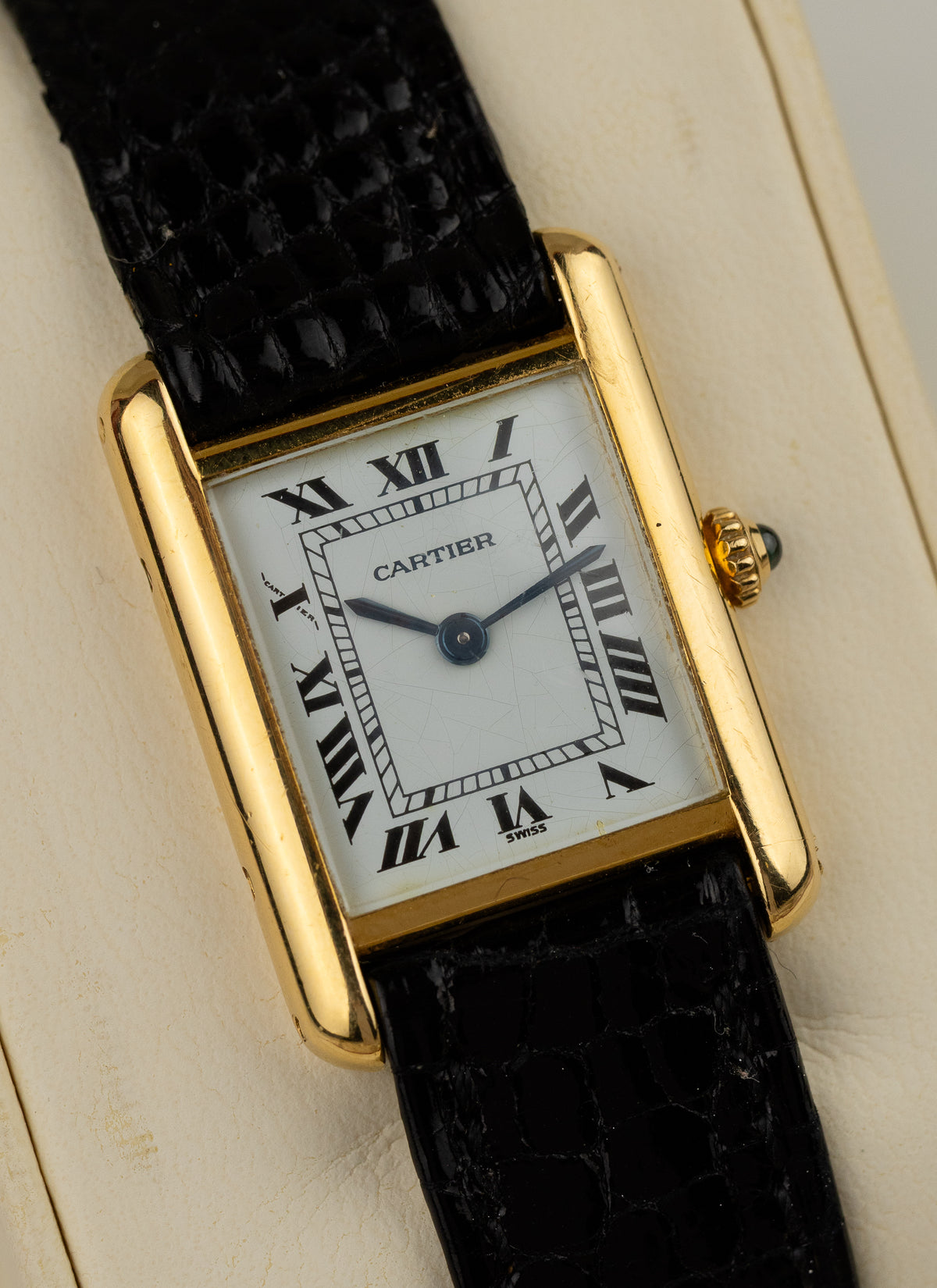 1990s 18K Lady Cartier Tank Louis 66001 Box