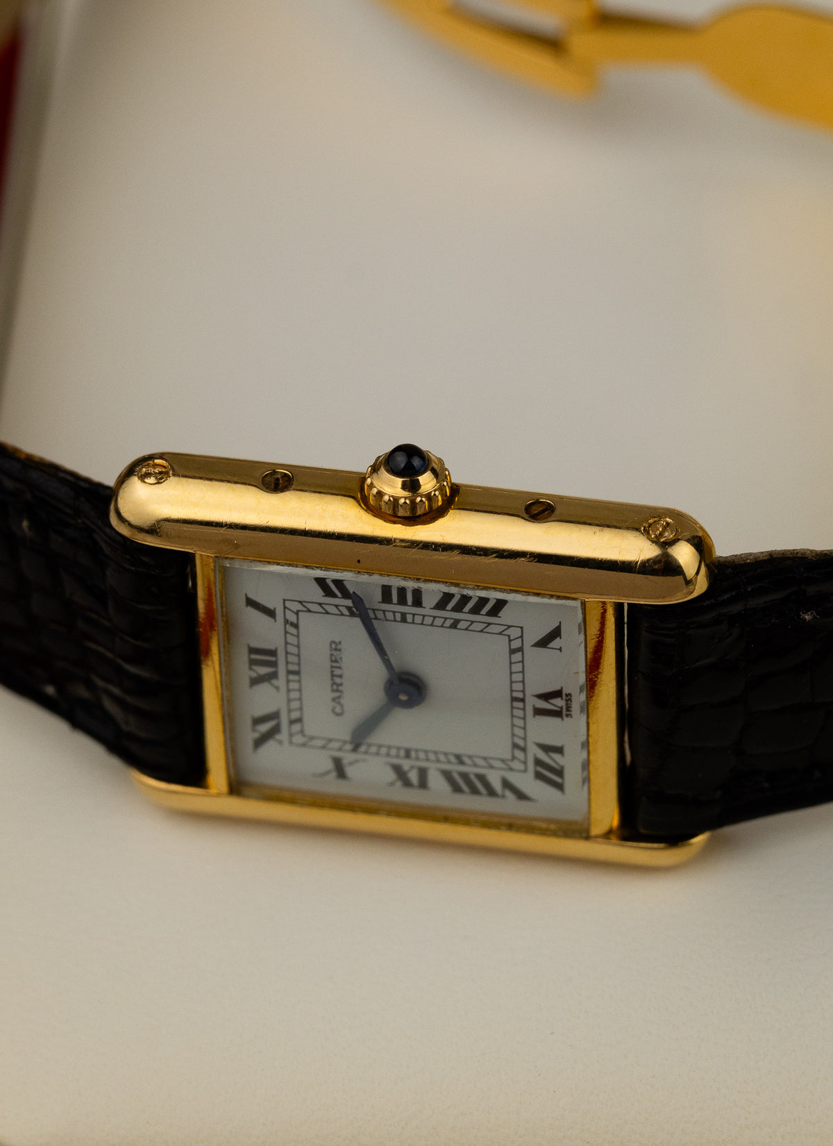 1990s 18K Lady Cartier Tank Louis 66001 Box