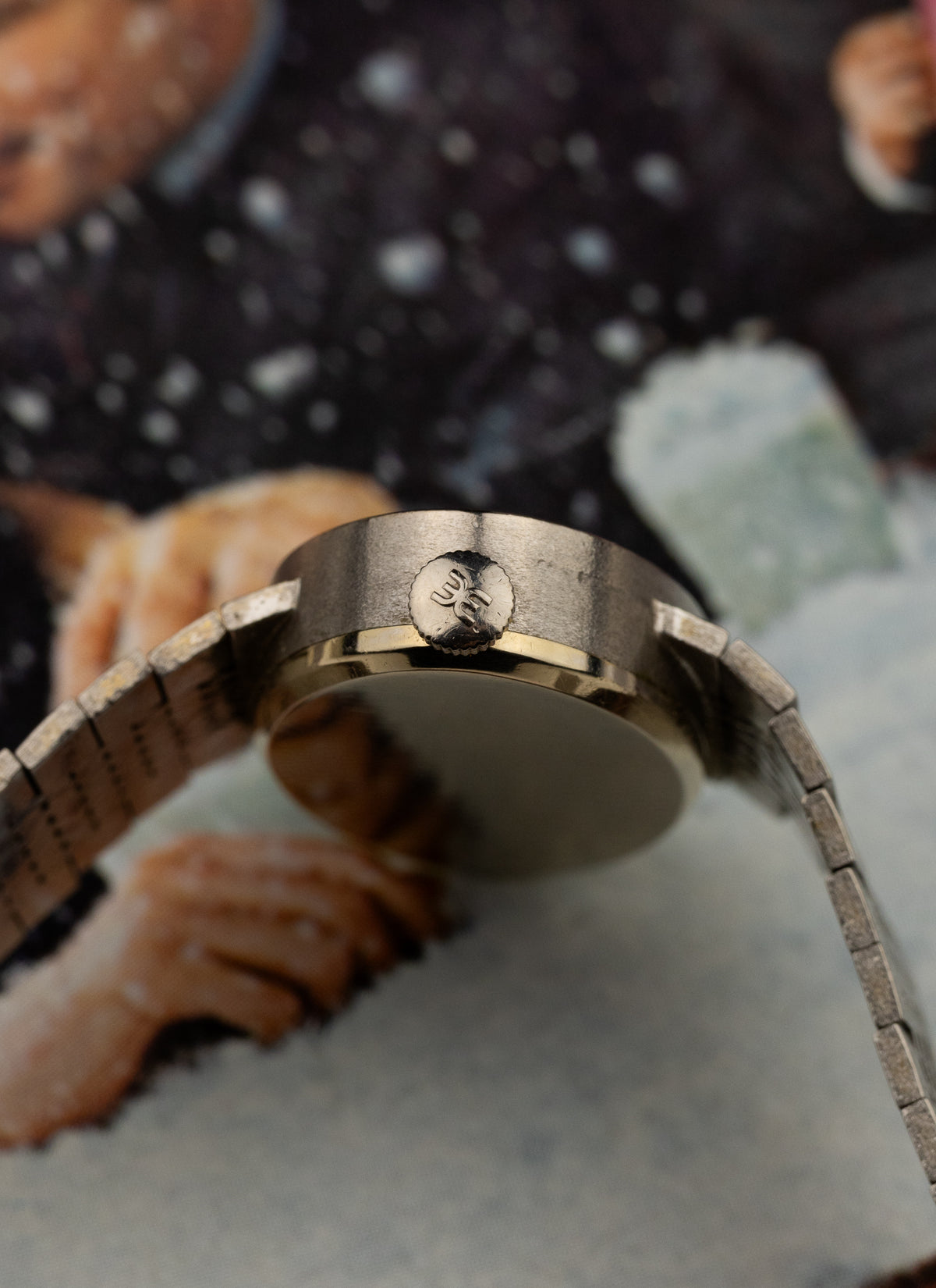 1970s 18K Lady Ebel White Gold Diamonds Pavé Dial