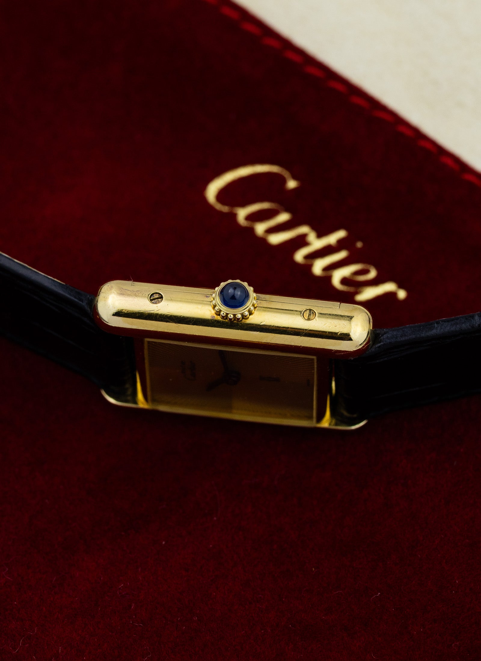 1980s Lady Cartier Must Tank Manual Winding „Discor Dial”