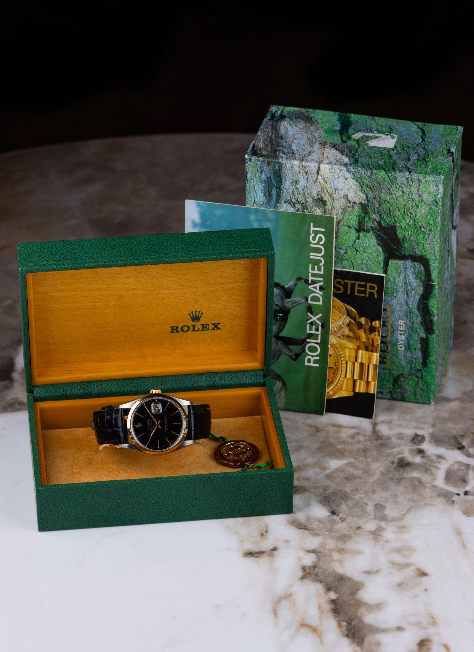 1997 Rolex Datejust Black Dial 16203 cal. 3135 Box