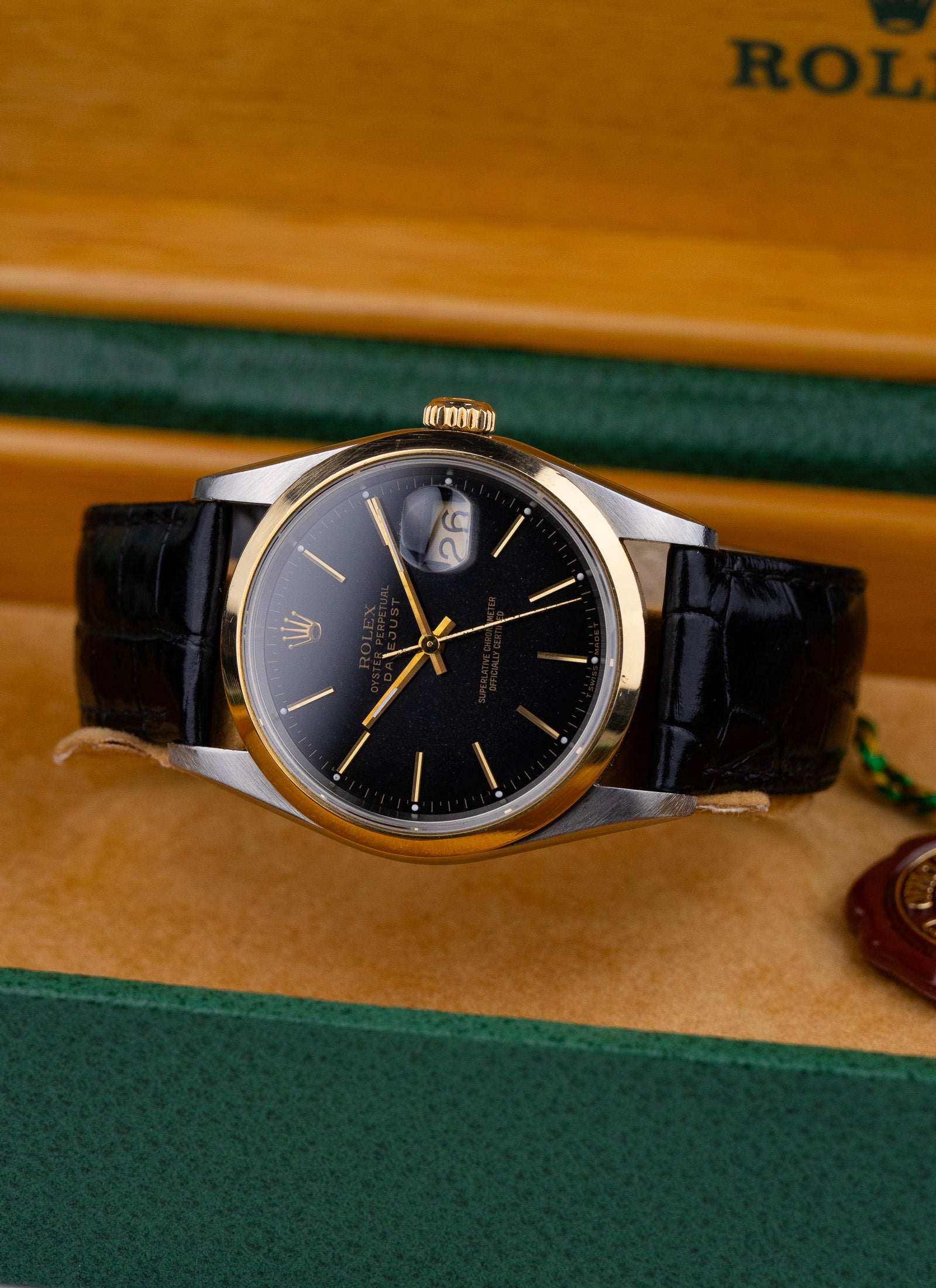 1997 Rolex Datejust Black Dial 16203 cal. 3135 Box