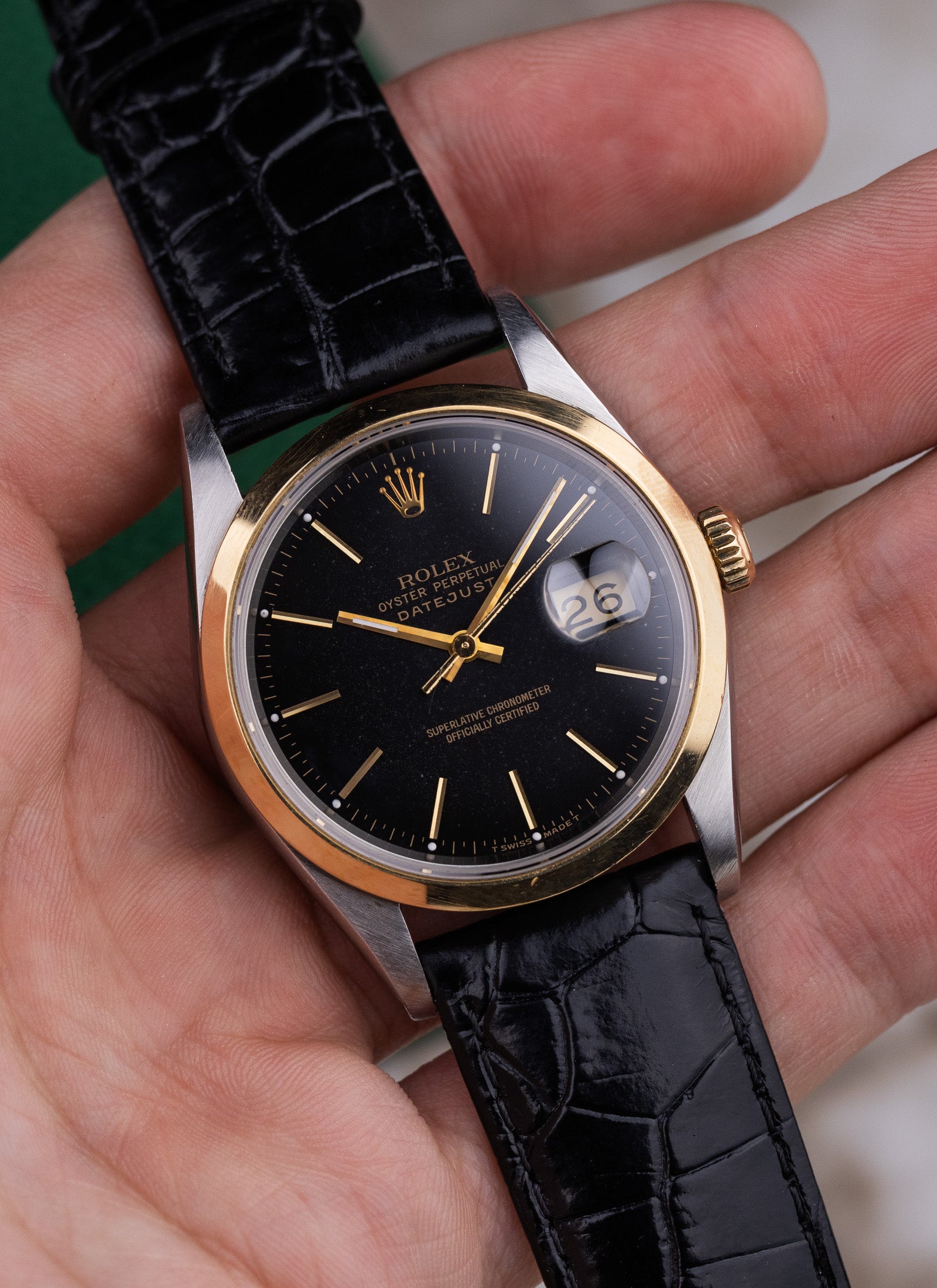 1997 Rolex Datejust Black Dial 16203 cal. 3135 Box
