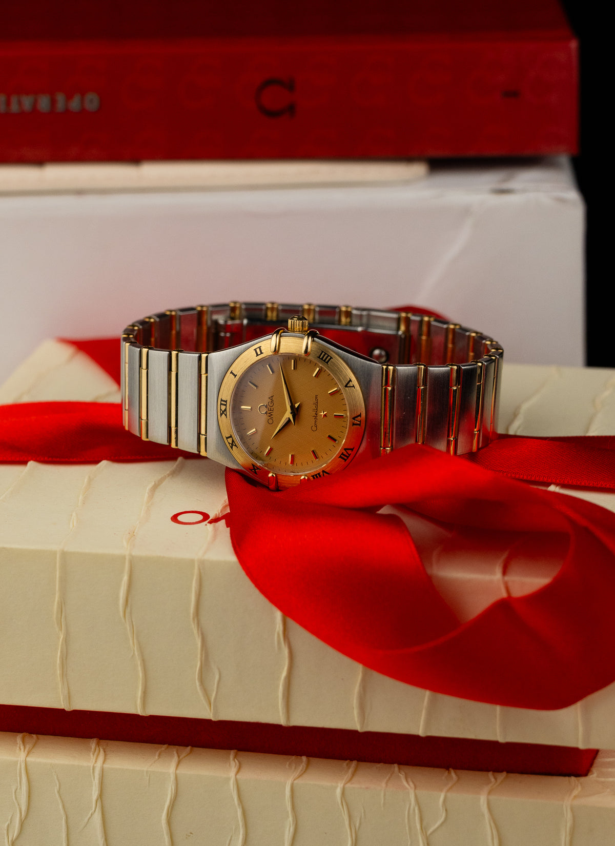 1998 Lady Omega Constellation Manhattan Bicolor 795.1202 cal. 1456 Box
