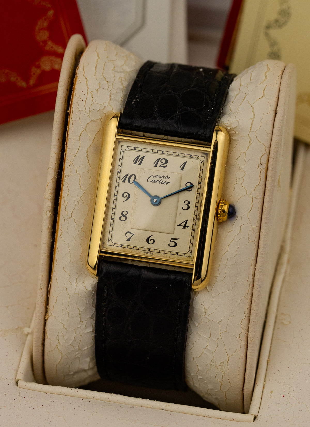 1980s Cartier Must Tank Breguet Dial 590005 Full Set